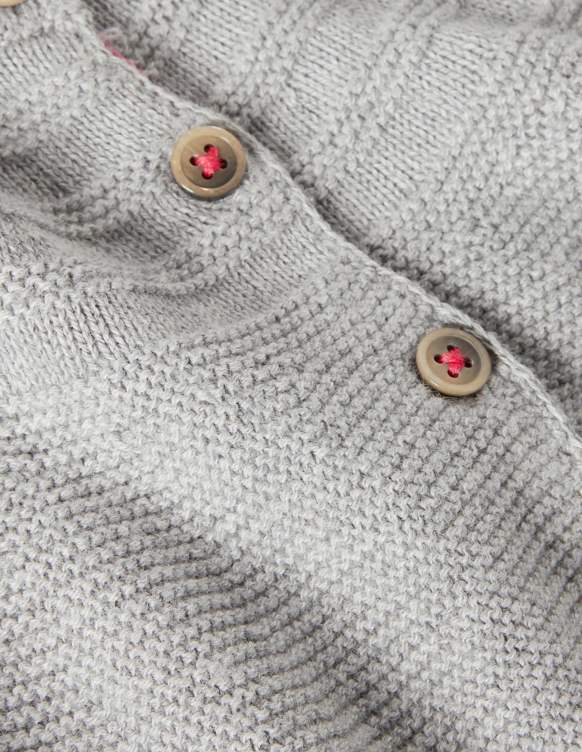 Cardigan en coton et cachemire-Arc-en-ciel gris chiné - Image 3
