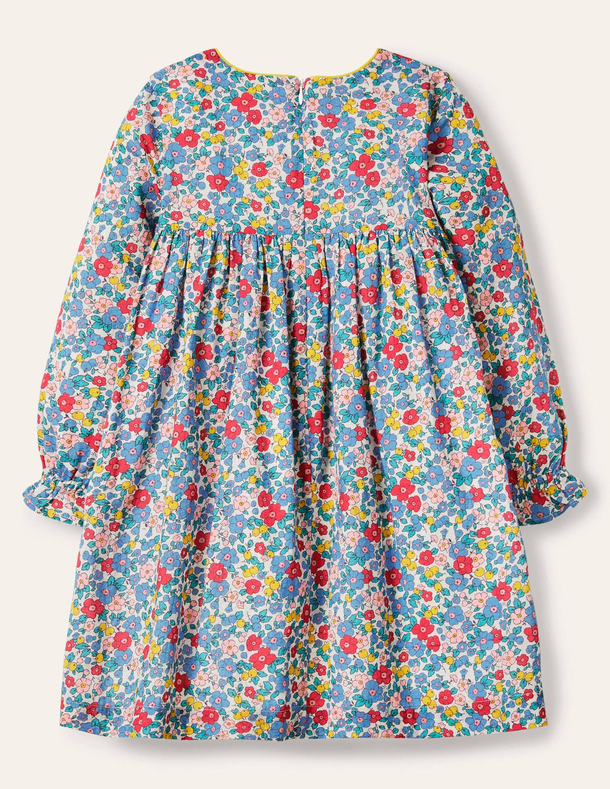Robe à smocks-Motif floral fleur de pommier multi - Image 2