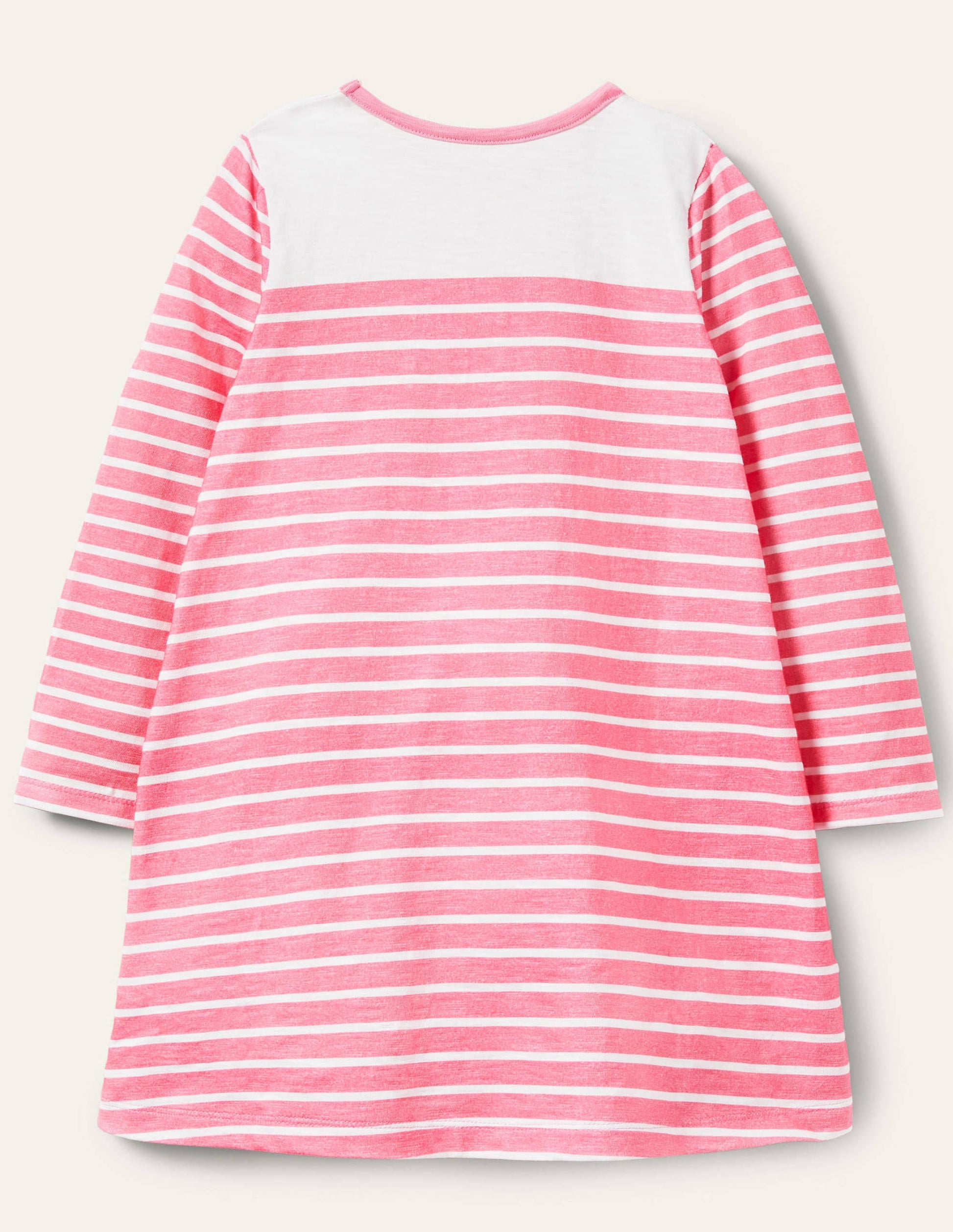 Fröhliches Jerseykleid mit Tasche-Limonadenrosa, Goldtupfen-2