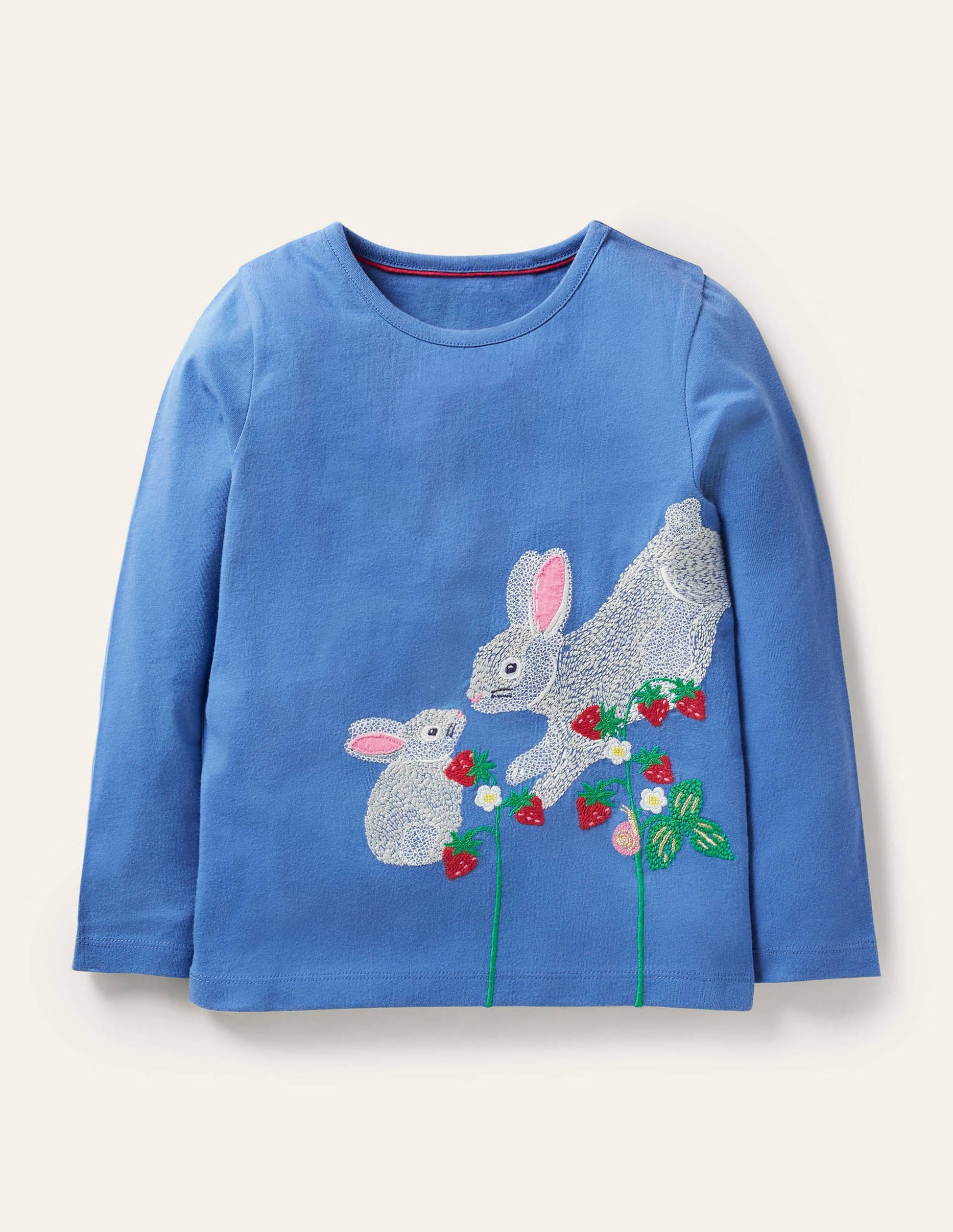 Oberteil mit Superstitch-Elisabethanisches Blau, Hasen-1