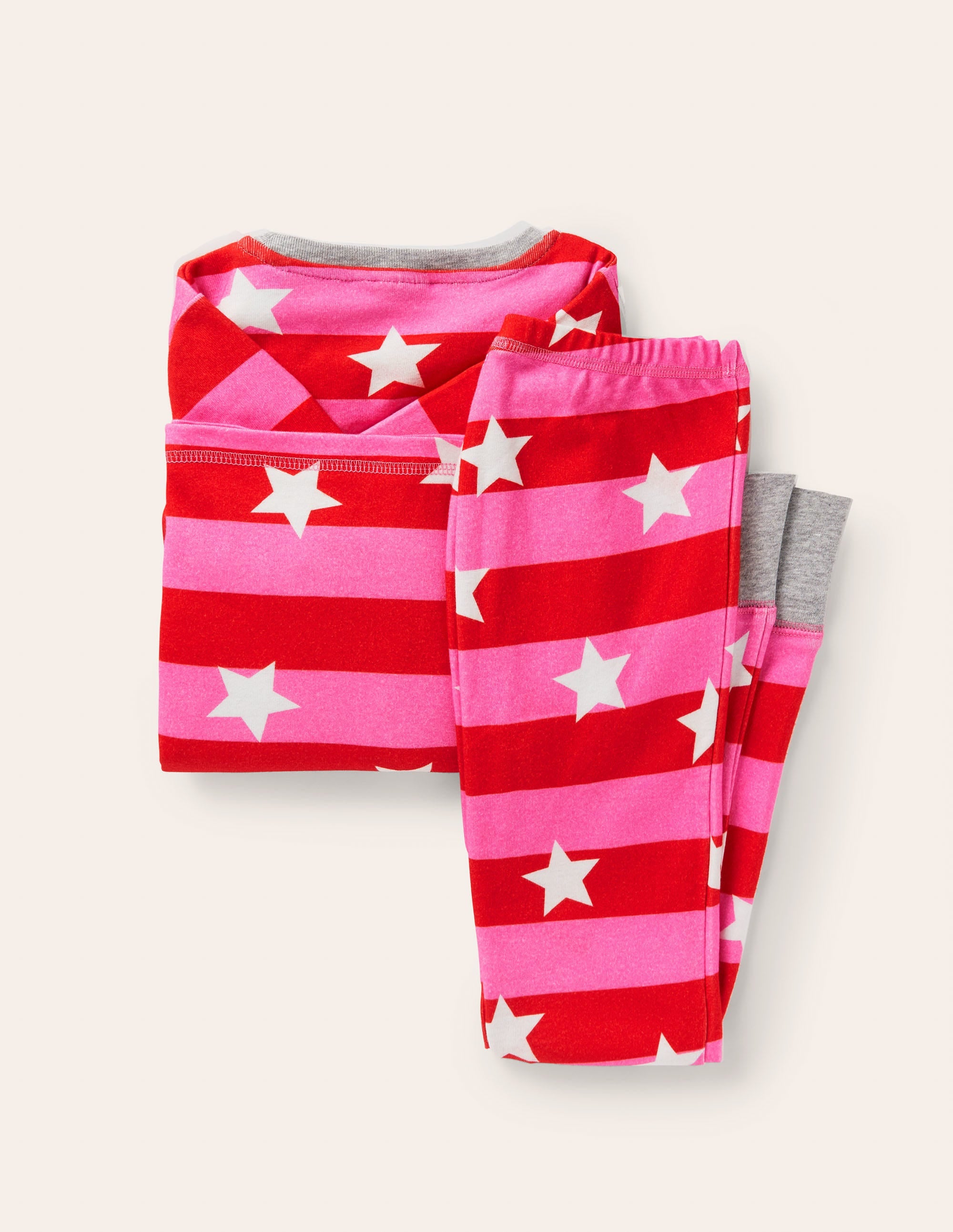 Snug Glow-In-The-Dark Pyjamas-Bright Petal Pink Star - Image 2