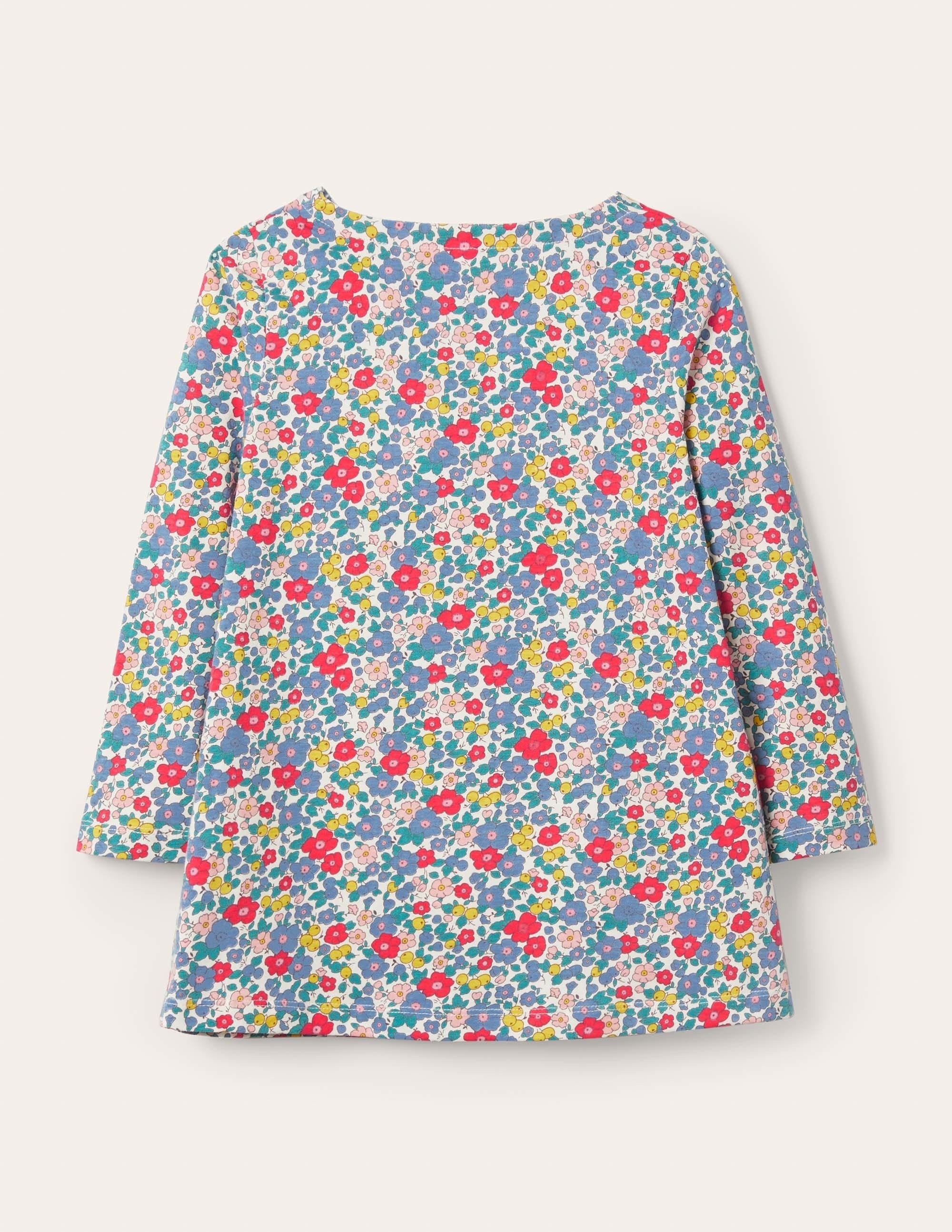 Tunique avec poches à appliqués-Cerisiers en fleur - Image 2