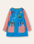 Tunika mit applizierter Tasche-Marokkoblau, Arzt