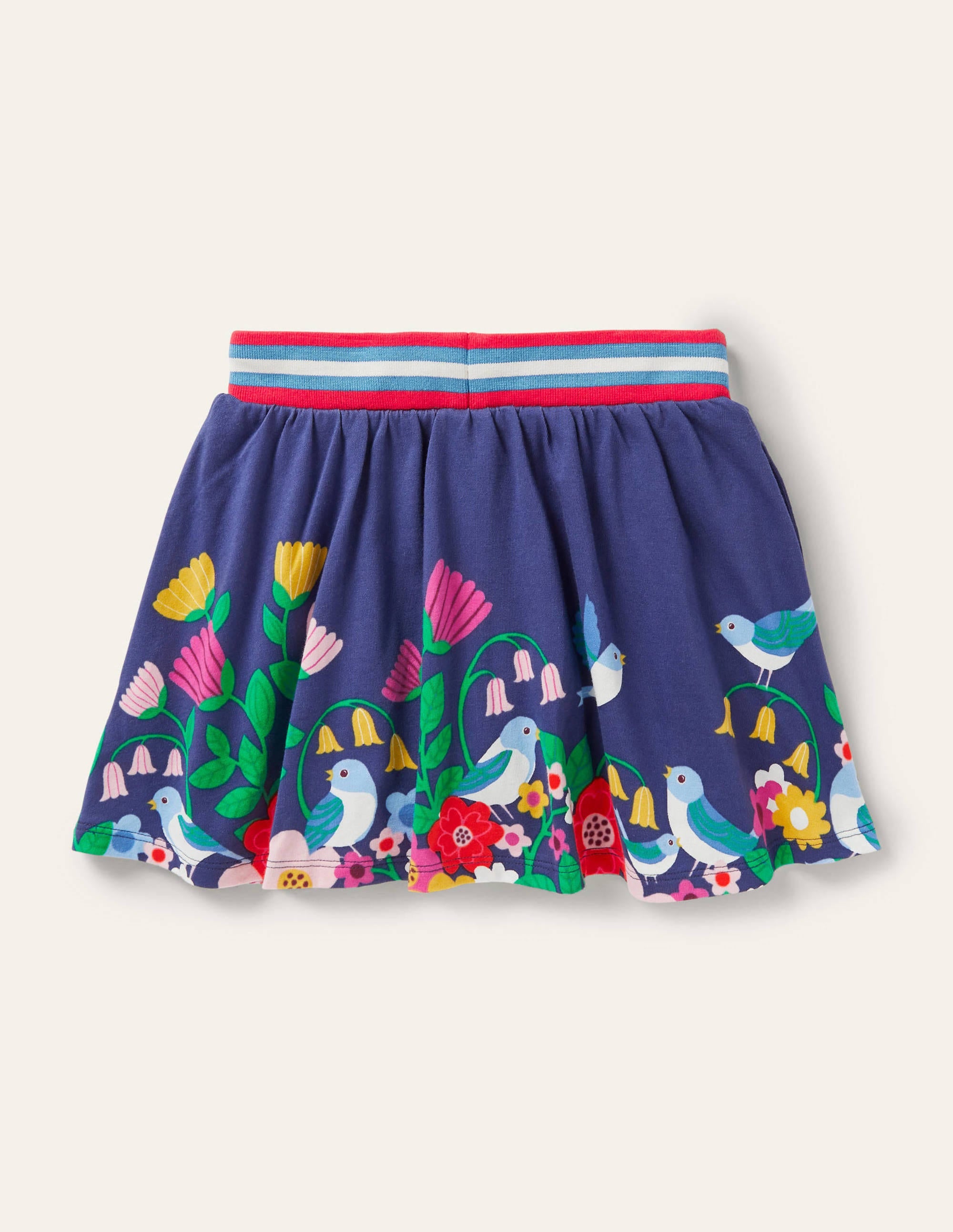 Jupe-short en jersey-Oiseaux du jardin multi - Image 2