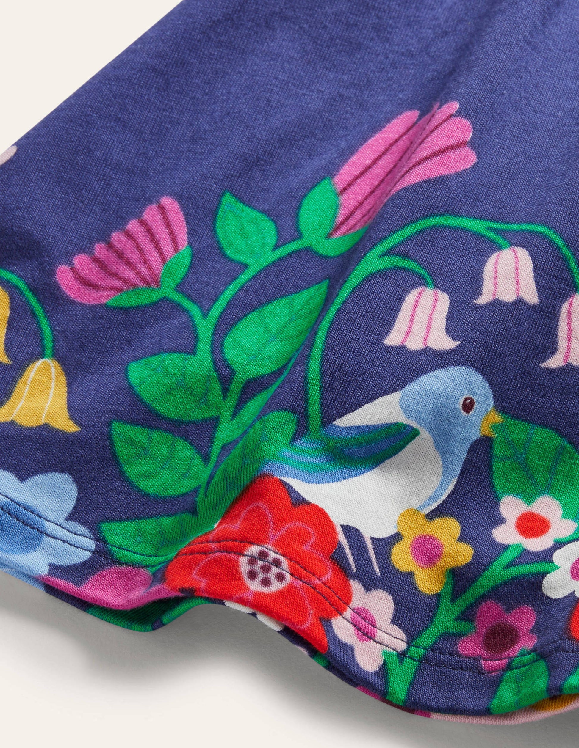 Jupe-short en jersey-Oiseaux du jardin multi-3