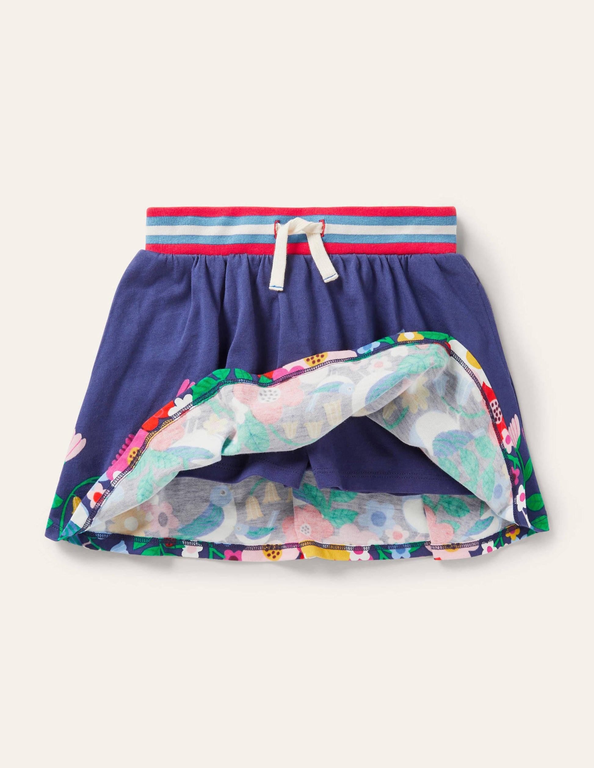Jupe-short en jersey-Oiseaux du jardin multi-4