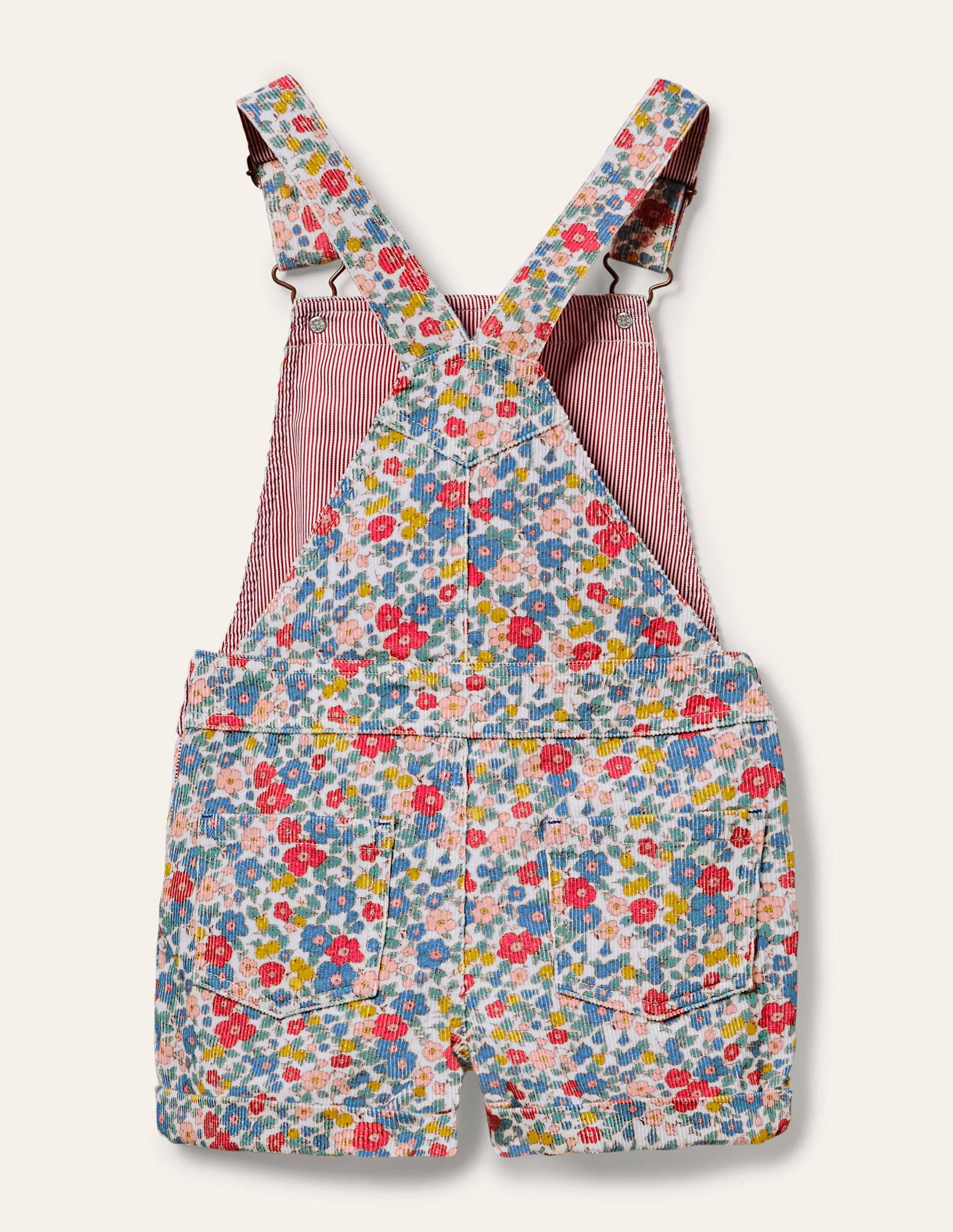 Fröhliche kurze Latzhose-Bunt, Apfelblüten - Image 2