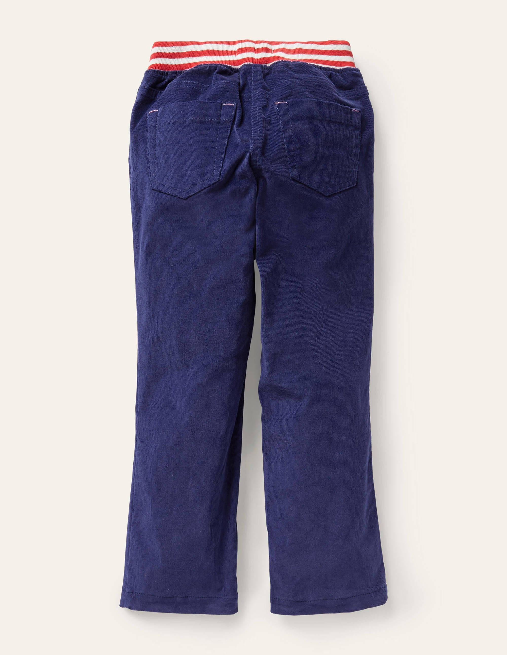 Cordhose mit Aufnäher-Segelblau, Äpfel - Image 2