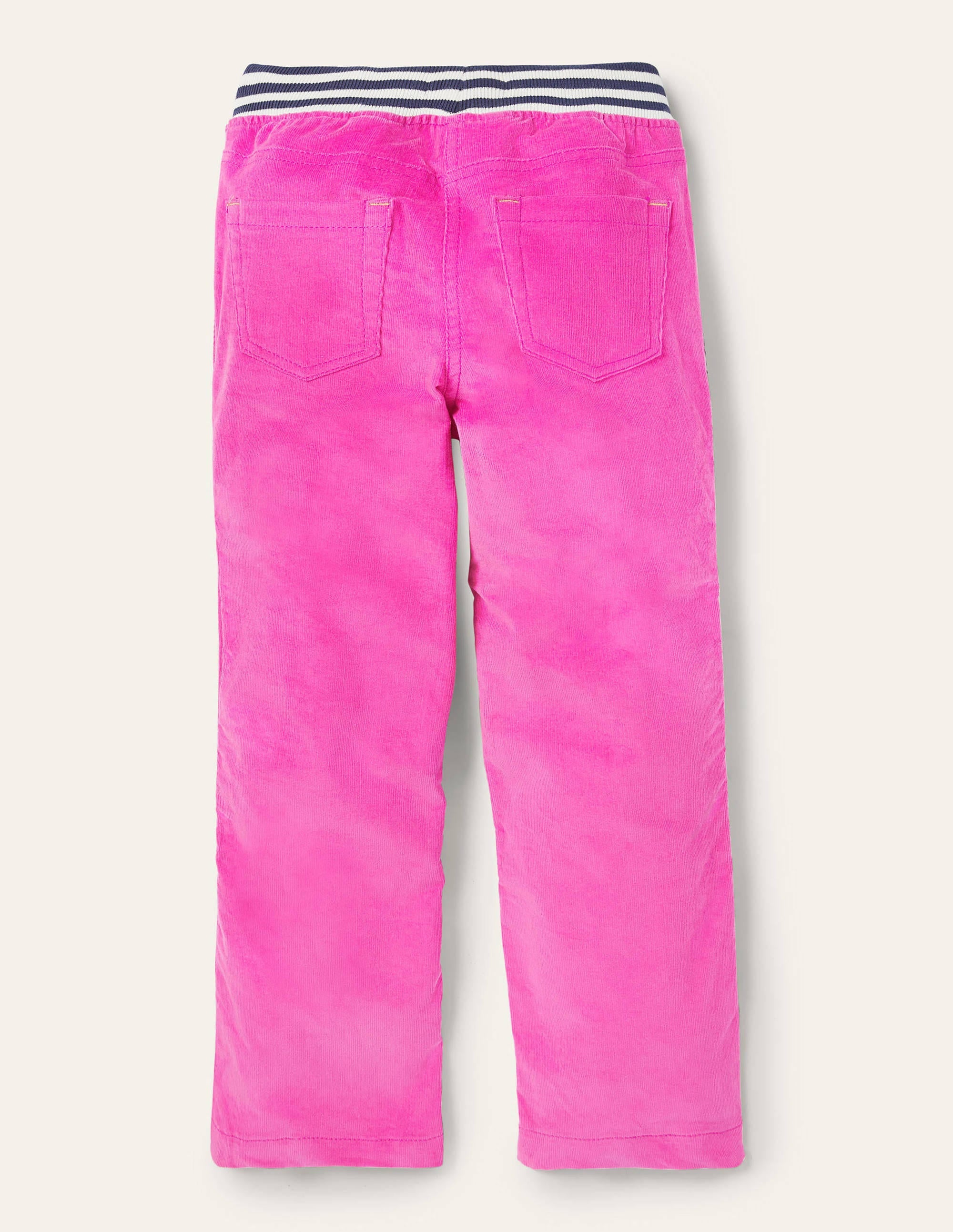 Pantalon en velours côtelé à écussons-Abeille rose bonheur - Image 2