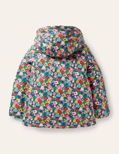 Anorak mit Sherpa-Futter-Bunt, Blumen-2
