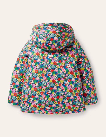 Anorak mit Sherpa-Futter-Bunt, Blumen