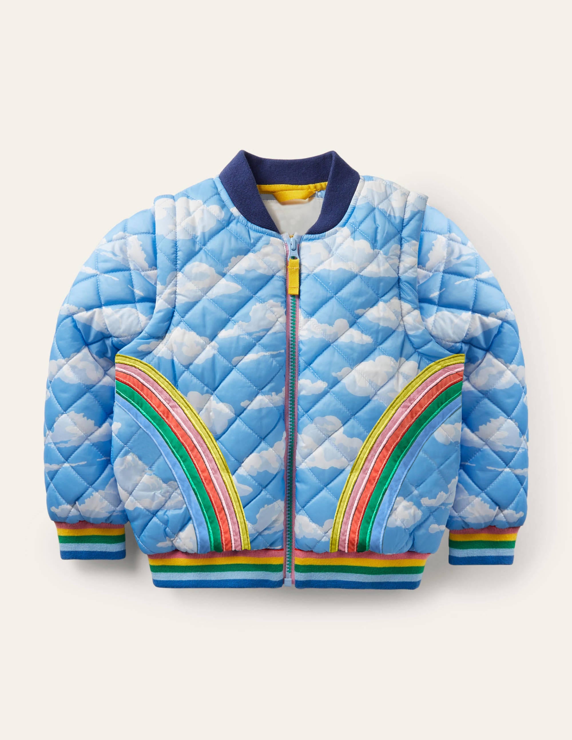 Veste bomber à motif nuage-Nuages bleu surf - Image 1