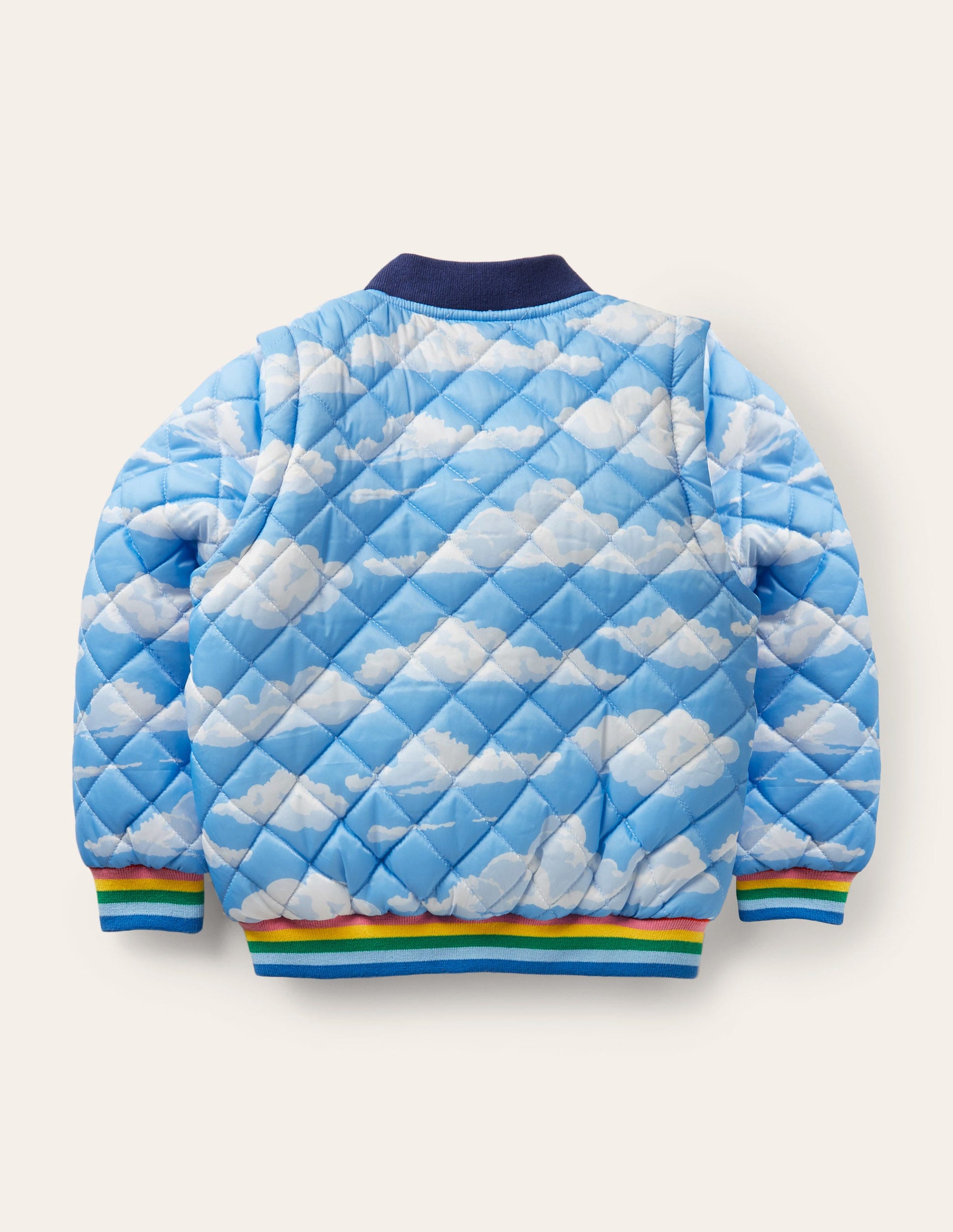Veste bomber à motif nuage-Nuages bleu surf-2