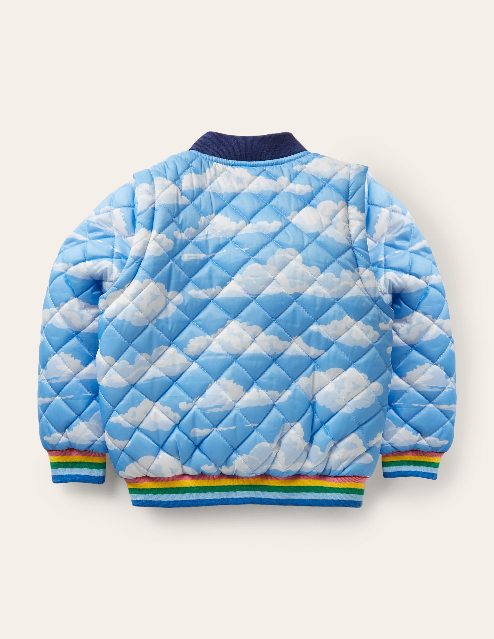 Veste bomber à motif nuage-Nuages bleu surf - Image 2