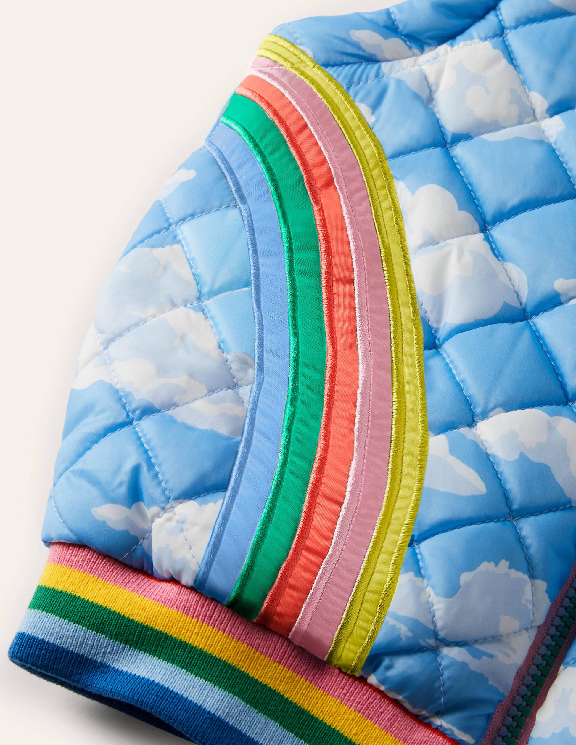 Veste bomber à motif nuage-Nuages bleu surf-3