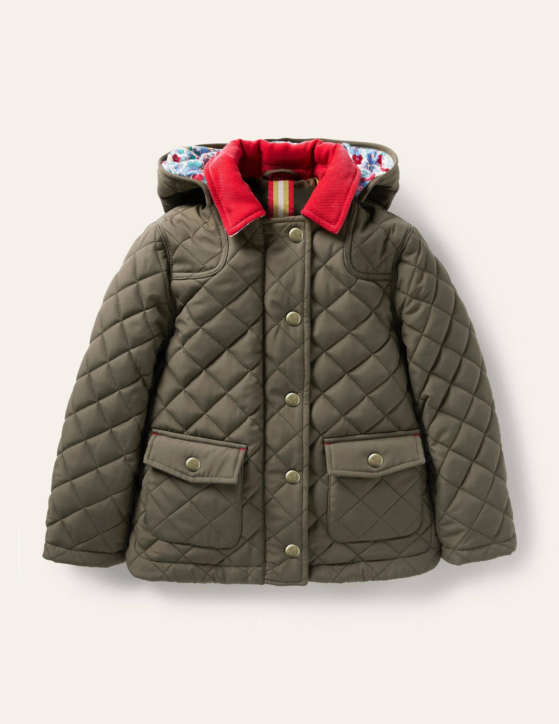Quilted Jacket-Khaki Green-1