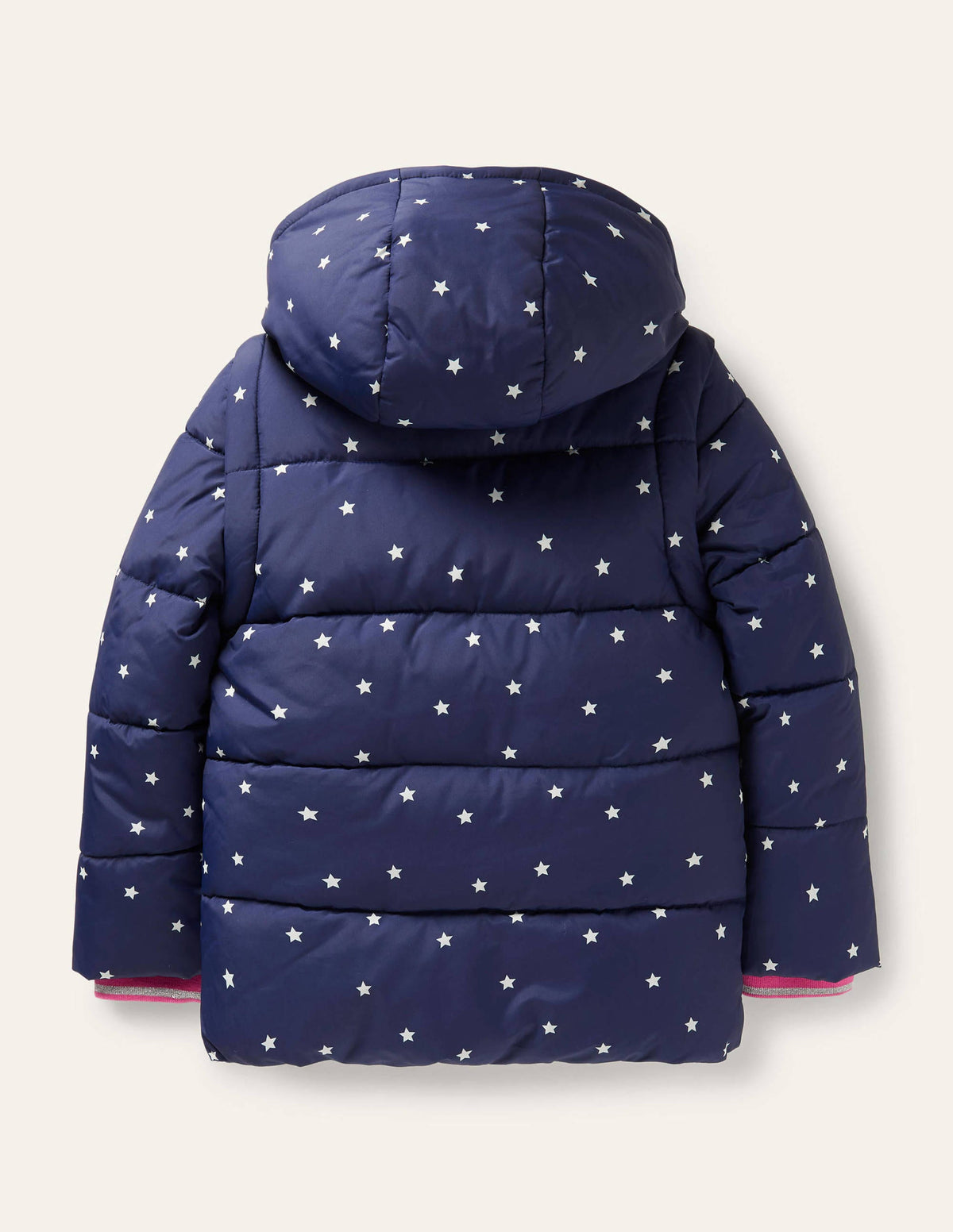 Kuschelige 2-in-1-Jacke mit Wattierung-Schuluniform-Navy, Konfettisterne-2