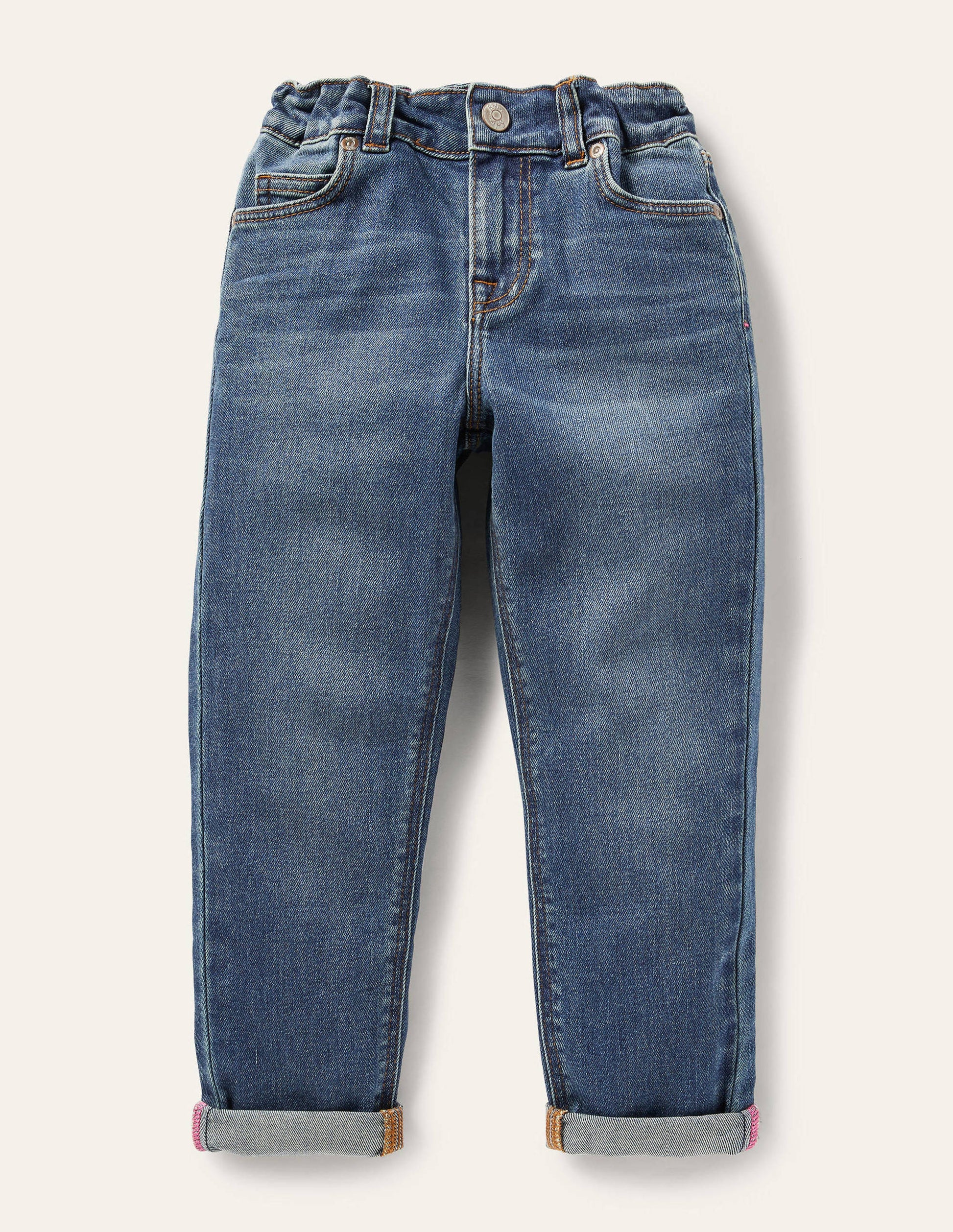 Girlfriend-Jeans-Mittleres Vintageblau, Denim-1