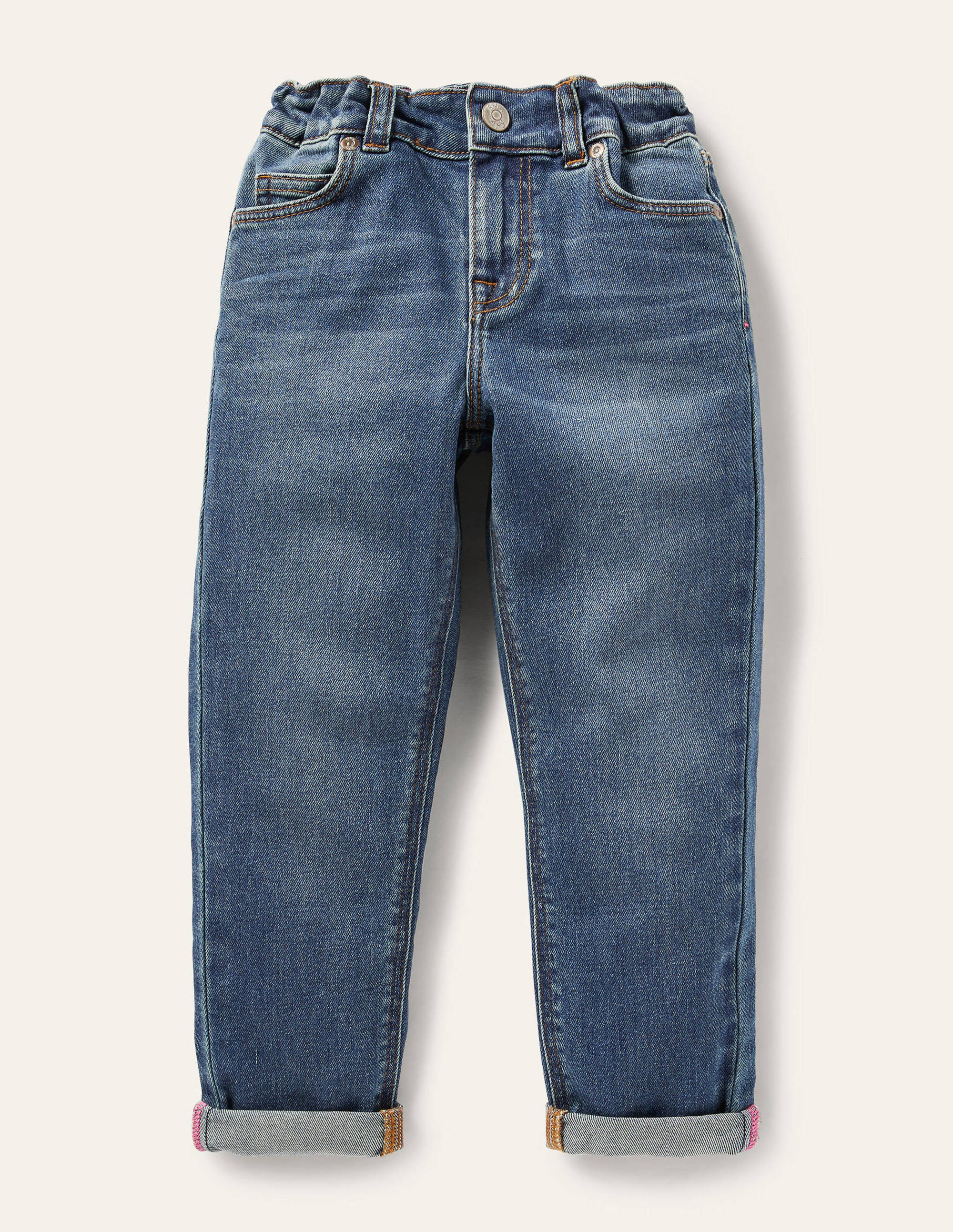 Girlfriend-Jeans-Mittleres Vintageblau, Denim - Image 1