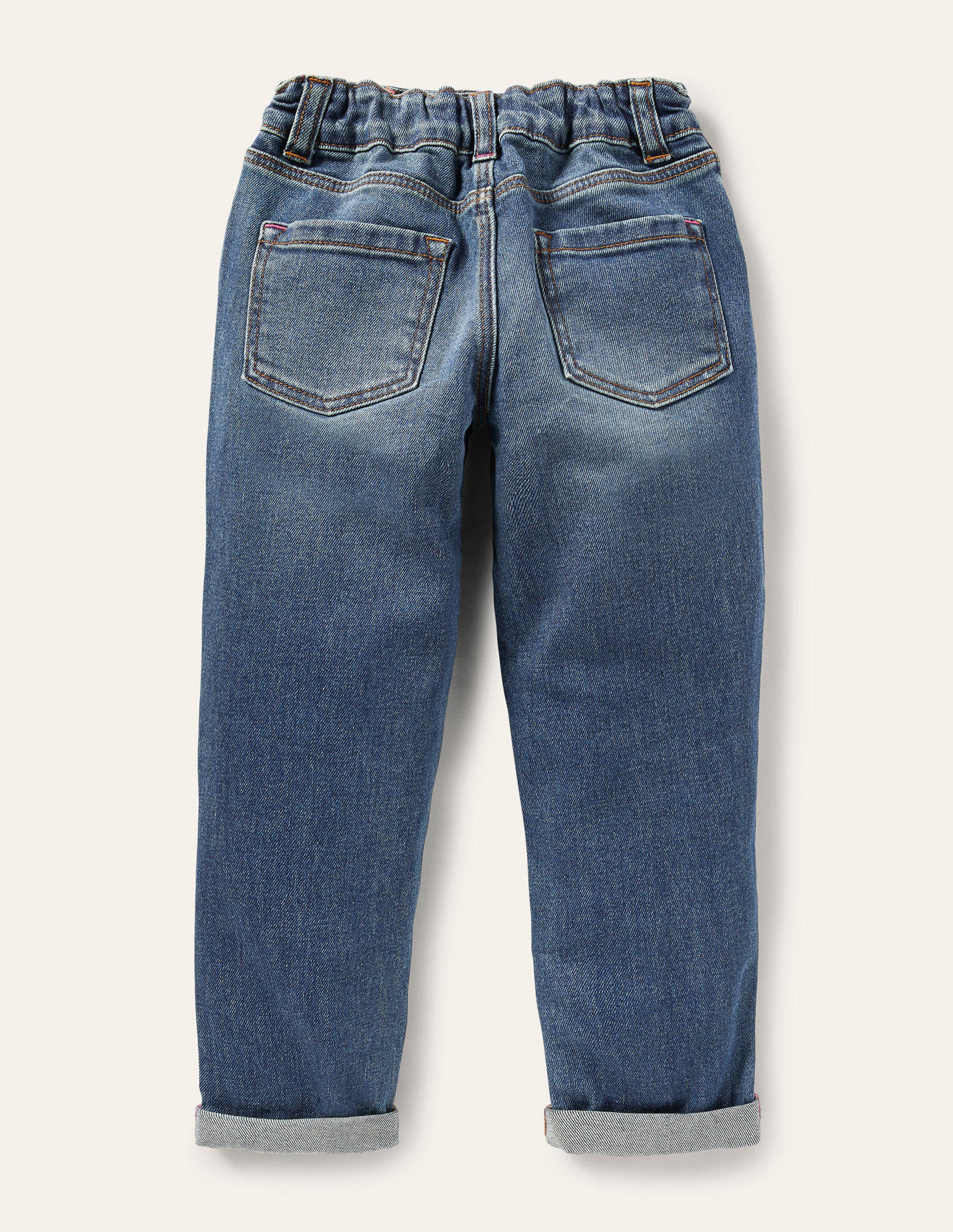 Girlfriend-Jeans-Mittleres Vintageblau, Denim - Image 2