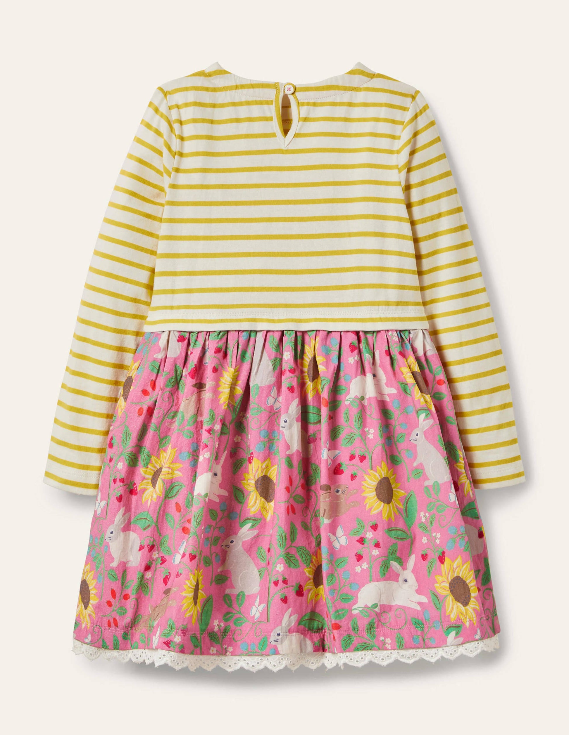 Kleid mit Mustermix-Hellrosa, Beerenmuster-2