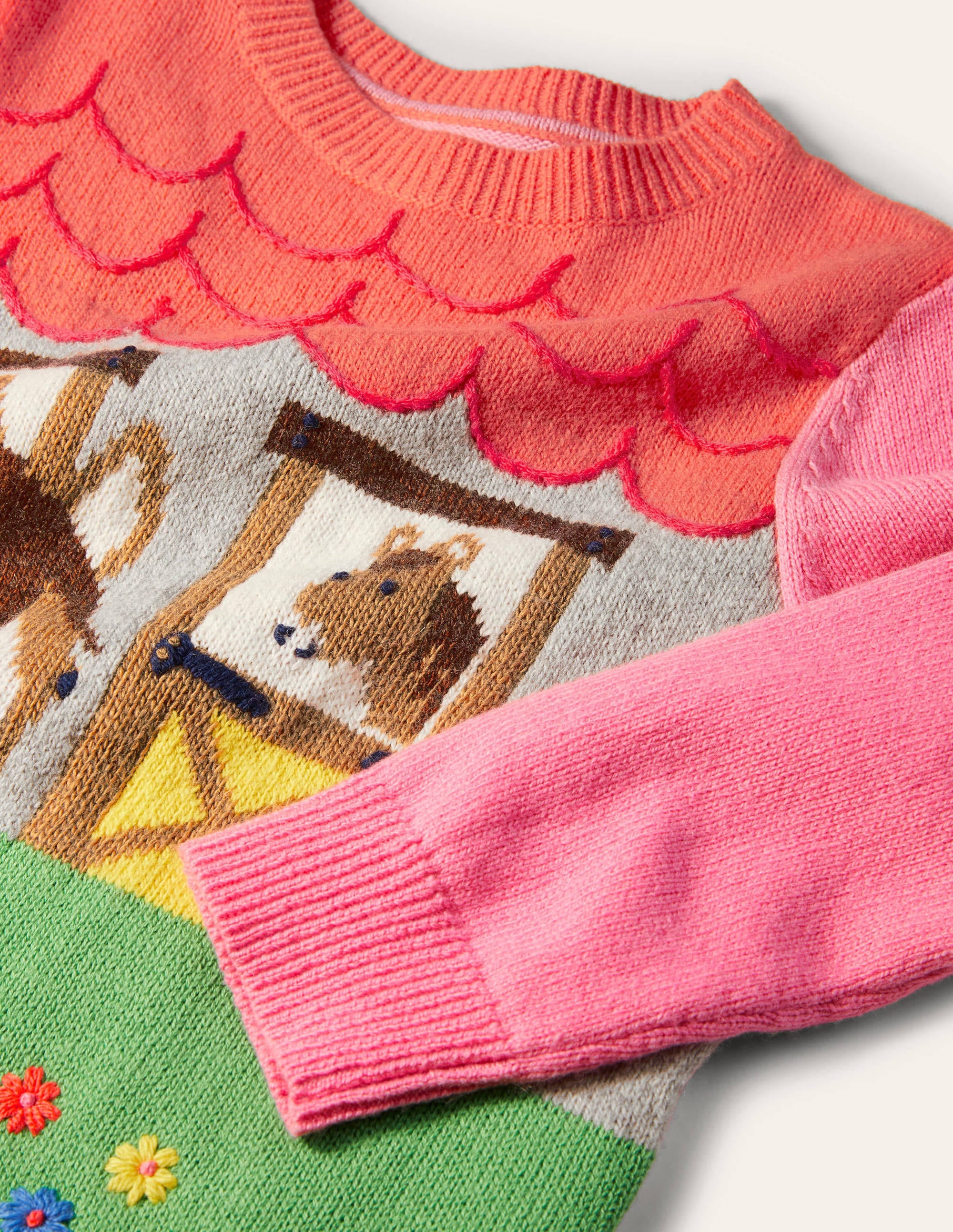 Fröhlicher Pullover-Rosa, Pferdestall - Image 3