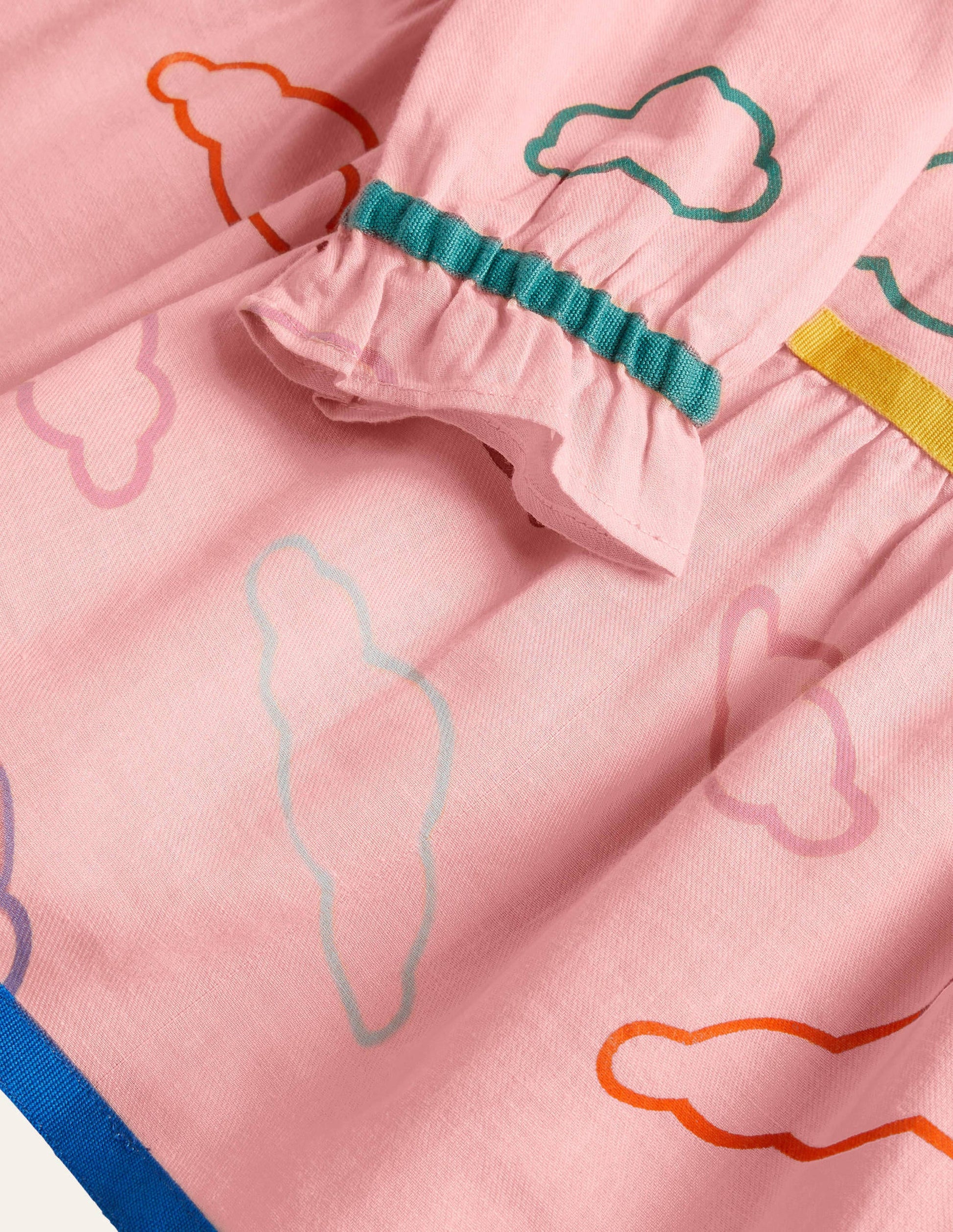 Gewebte Tunika-Provence-Altrosa, Wolken-3