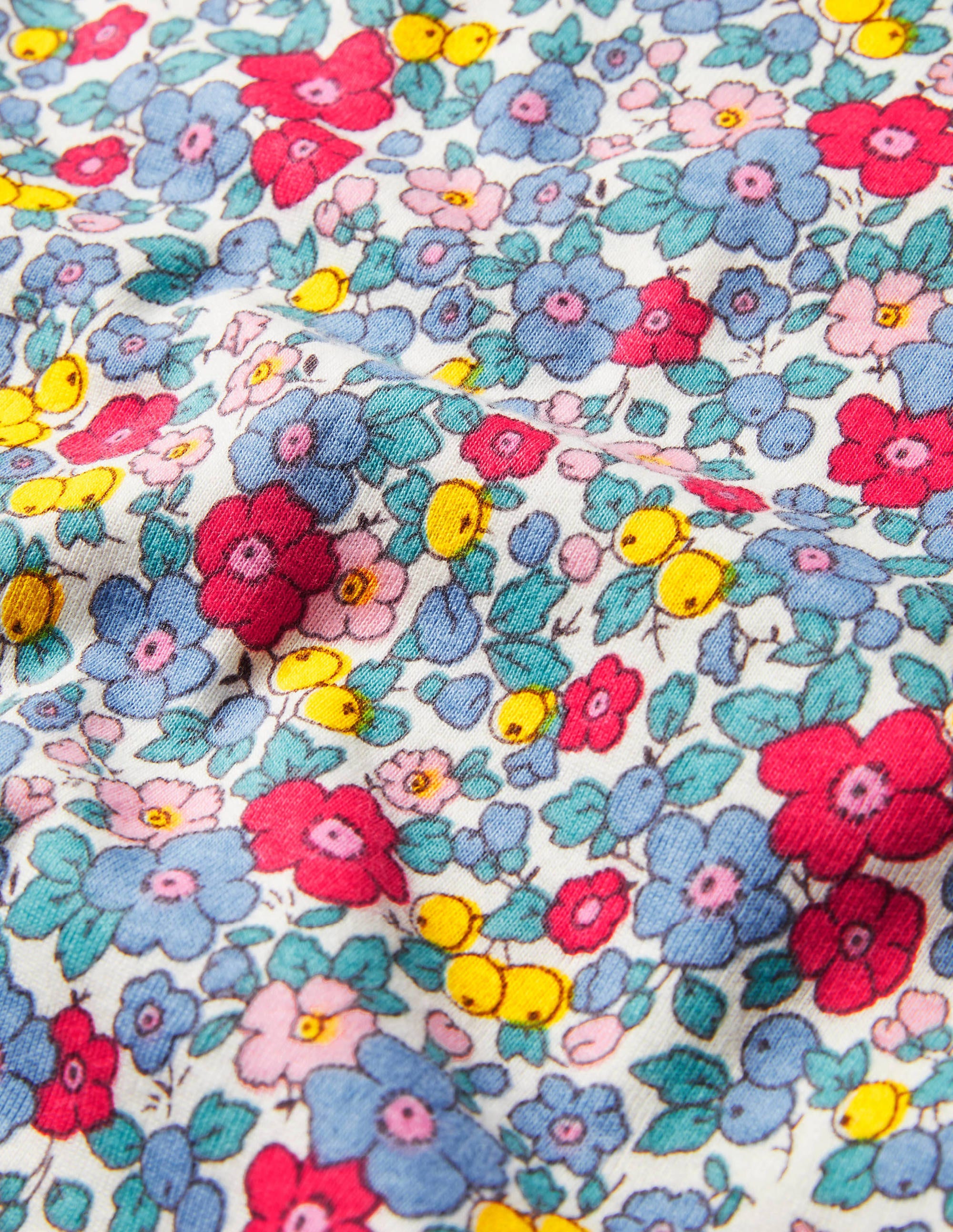 Langer Schlafanzug mit anliegender Passform-Bunt, Apfelblüten - Image 3