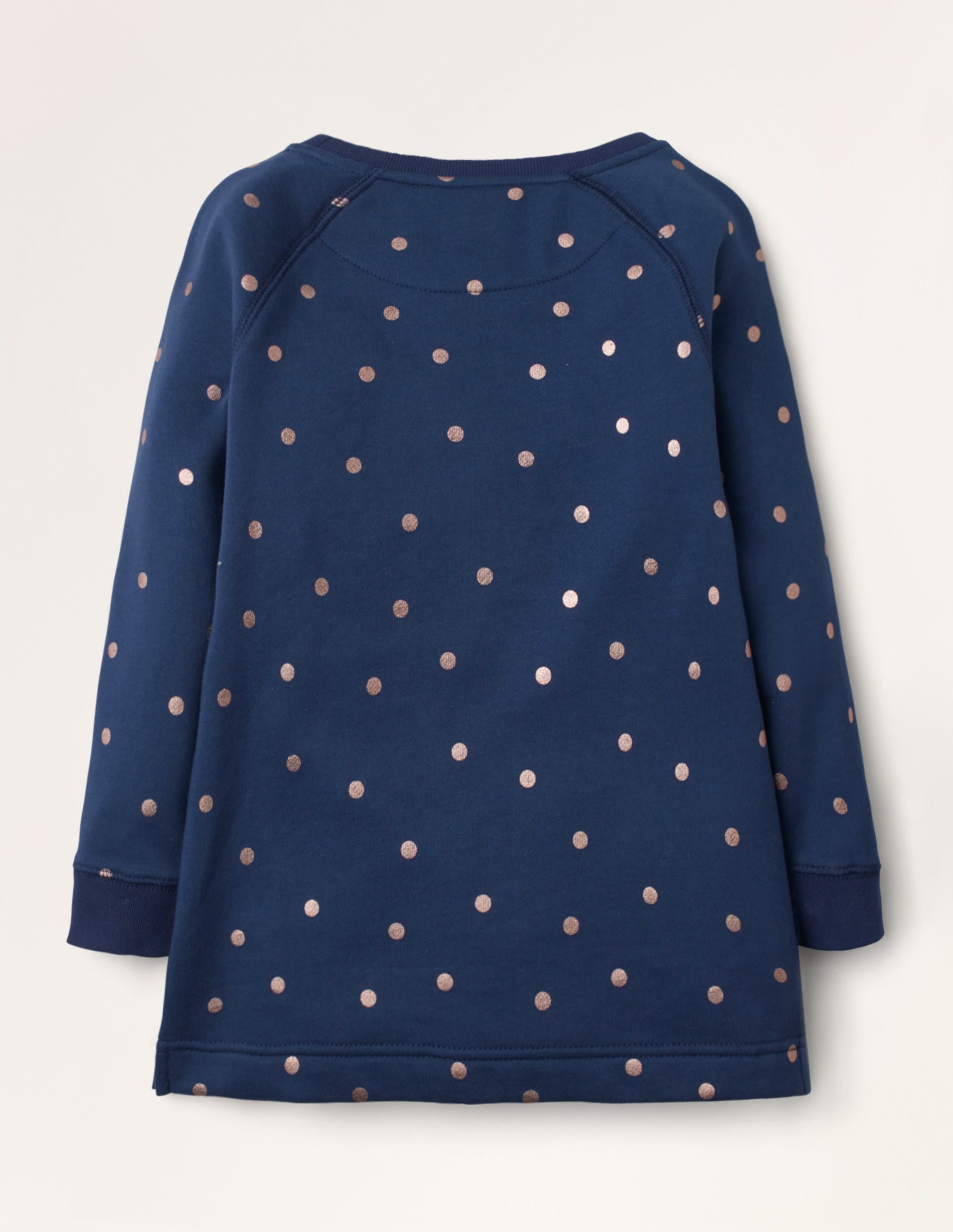 Gemusterte Sweatshirt-Tunika-Schuluniform-Navy, Folientupfen - Image 2