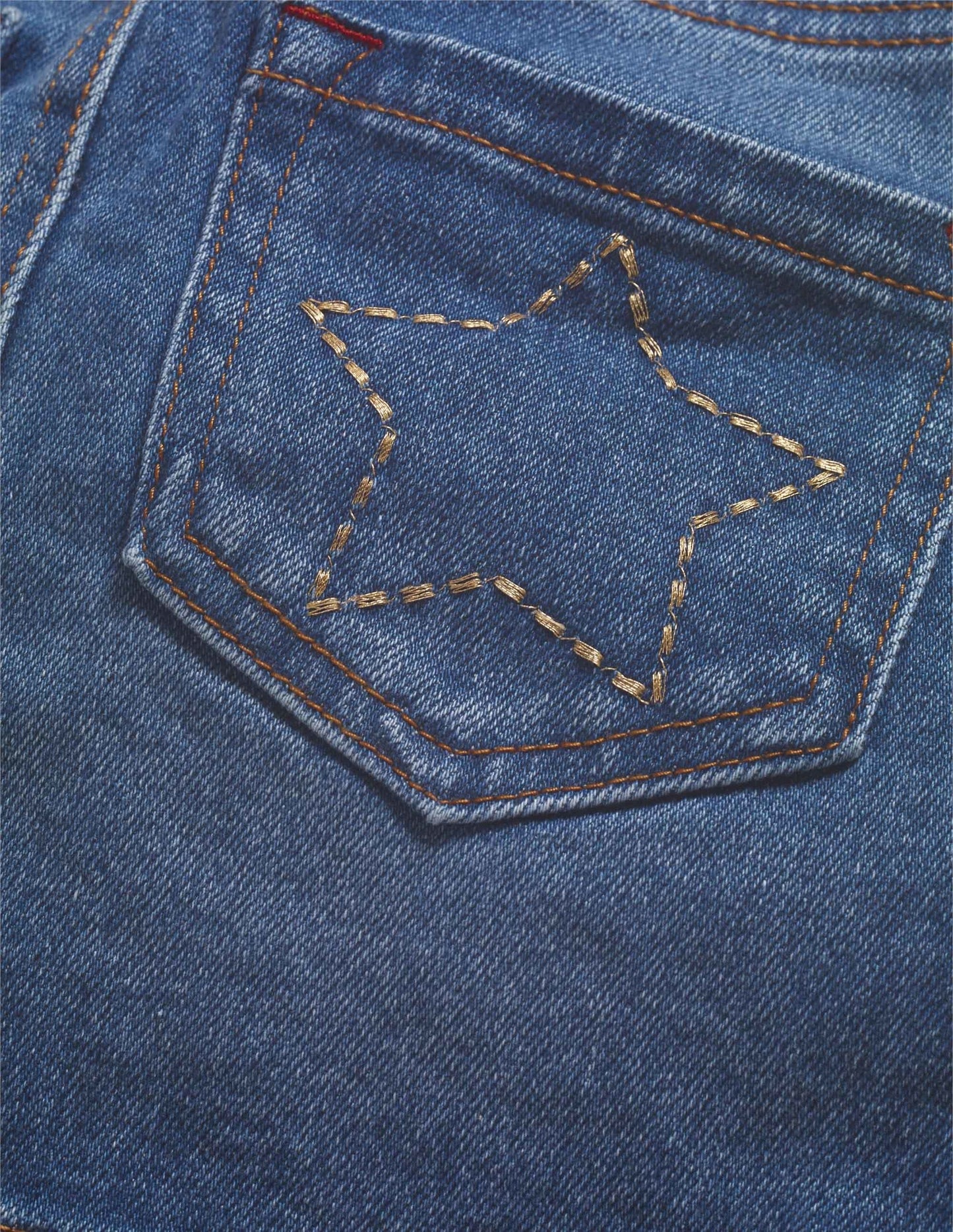 Denim-Rock mit fünf Taschen-Mittleres Vintageblau, Denim