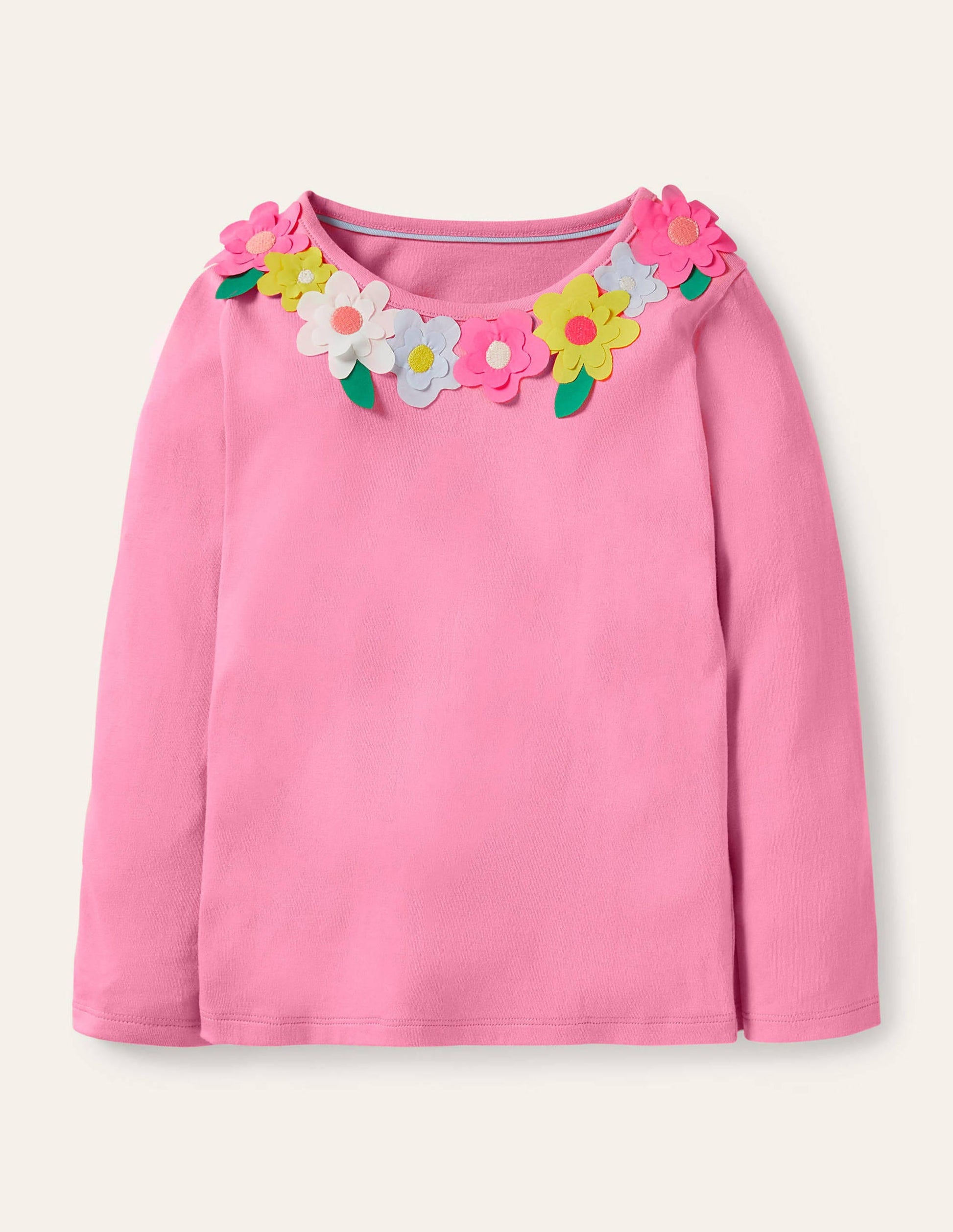 T-shirt aérien-Fleurs limonade rose-1
