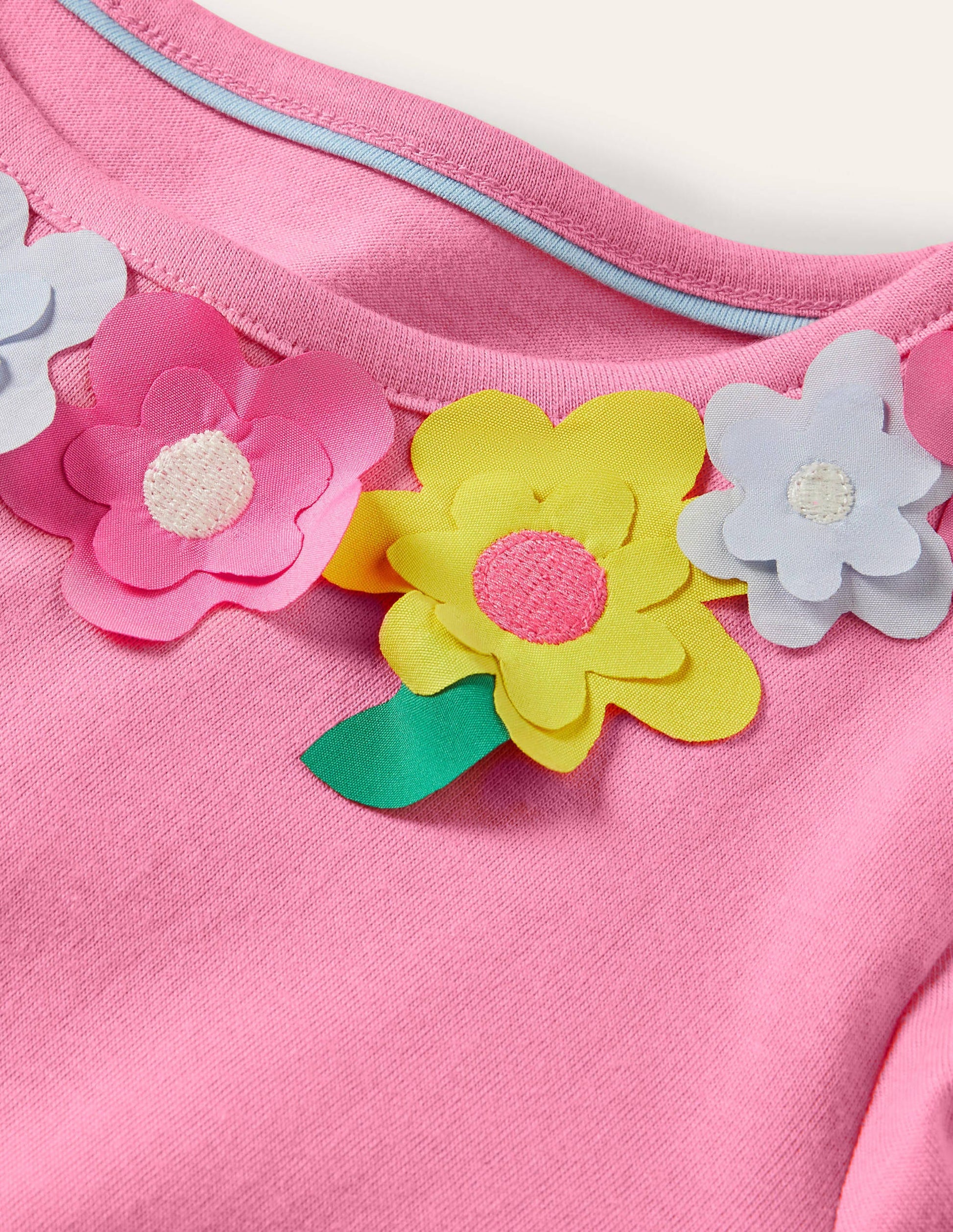T-shirt aérien-Fleurs limonade rose-3