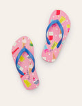 Fun Printed Flip Flops-Multi Ice Creams
