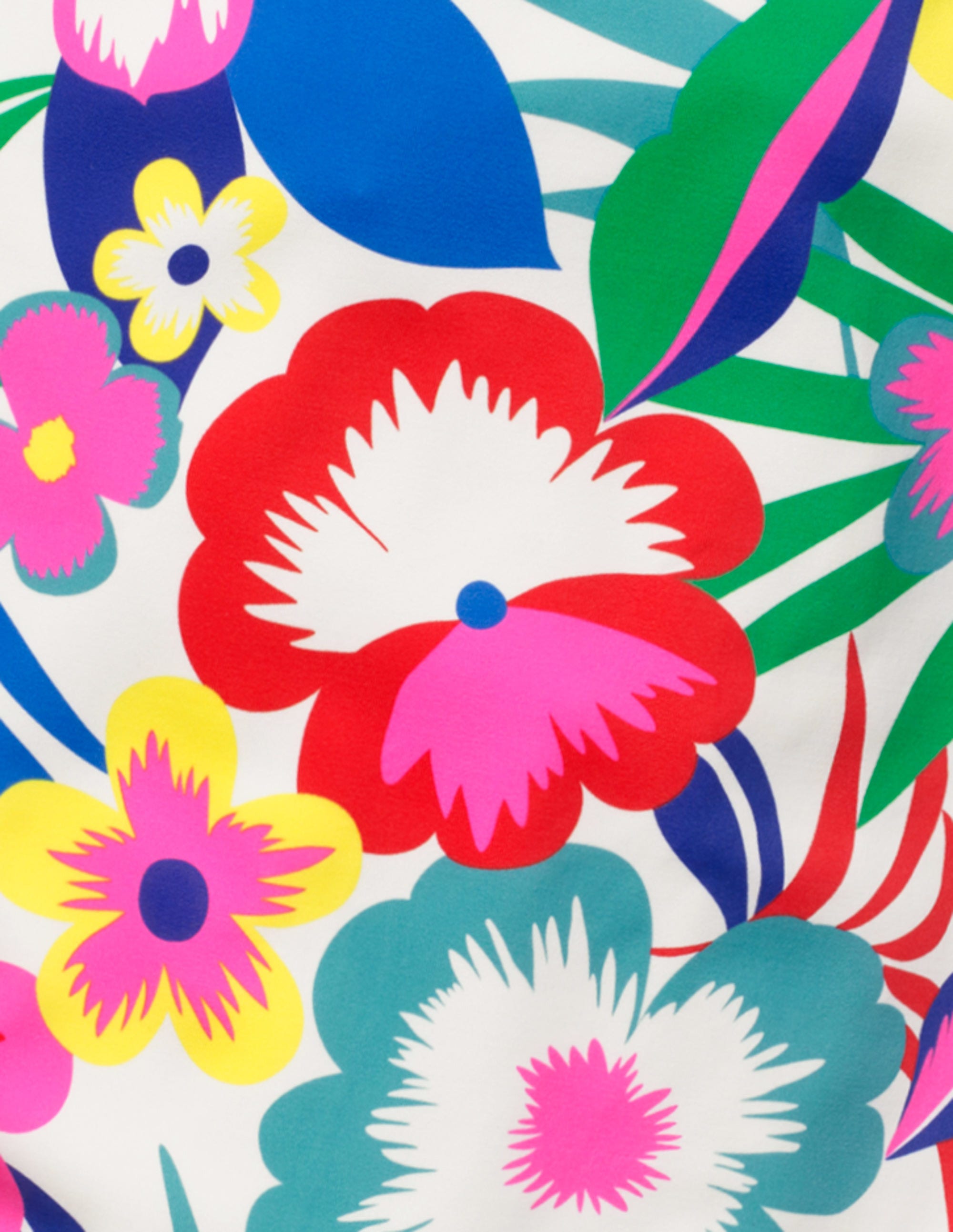 Badeanzug mit überkreuzten Trägern-Bunt, Tropenblüten - Image 3