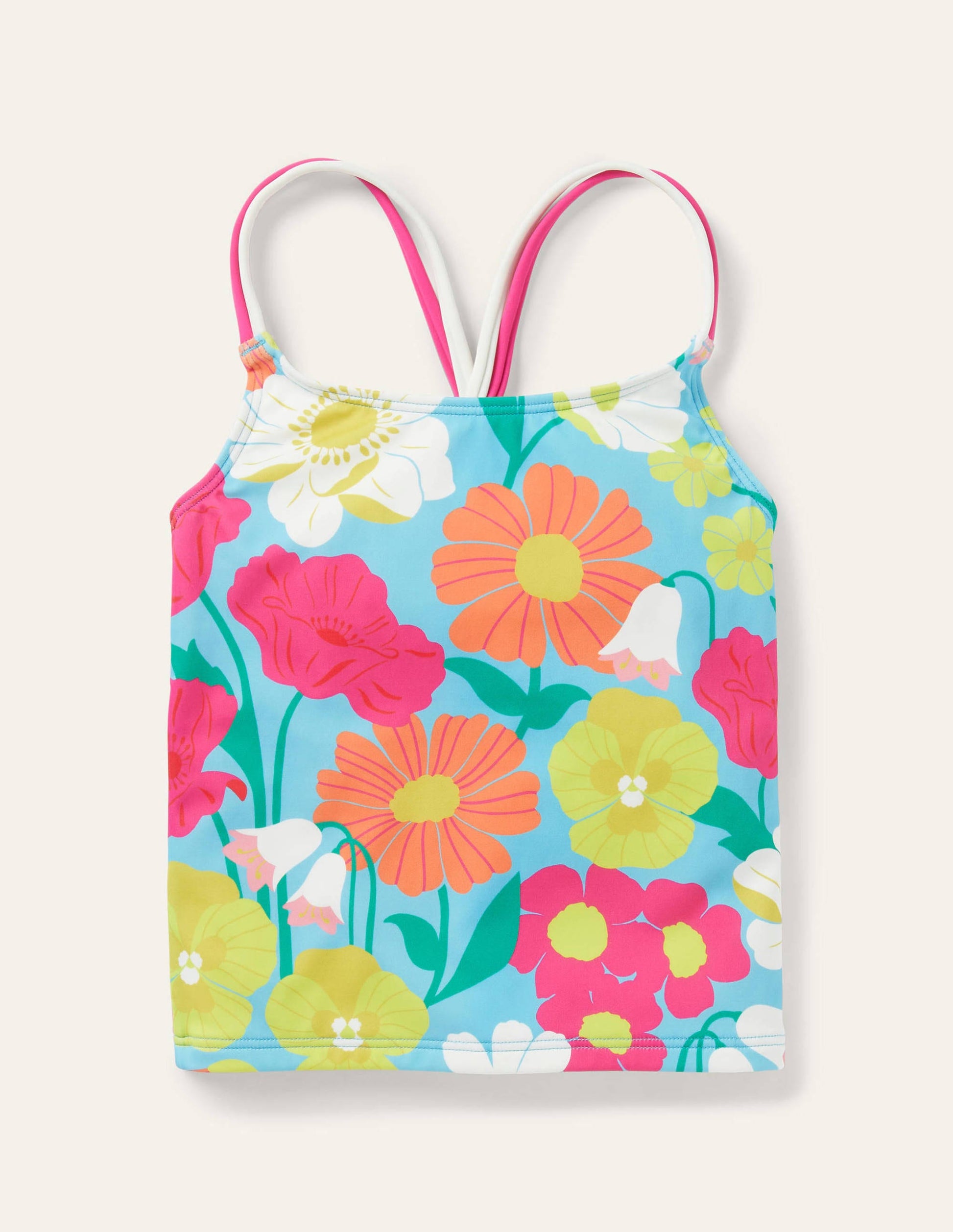 Haut de tankini à motif-Motif Fabulous Floral aigue-marine-1