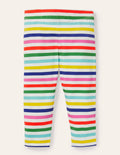 Fröhliche 7/8-Leggings-Bunt, Gestreift