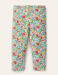Fröhliche 7/8-Leggings-Bunt, Filigranes Vintage-Blumenmuster