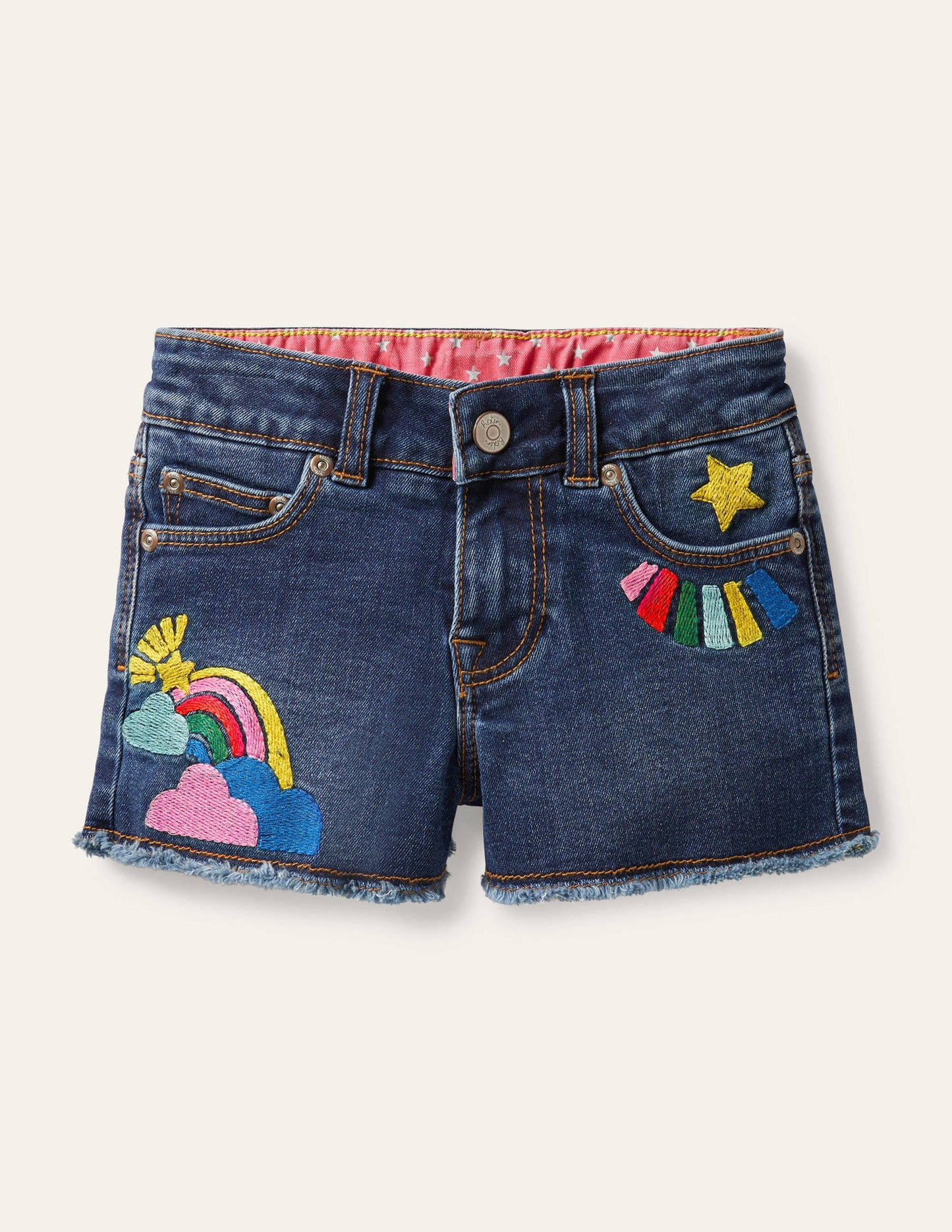 Short en jean-Étoiles denim vintage moyen