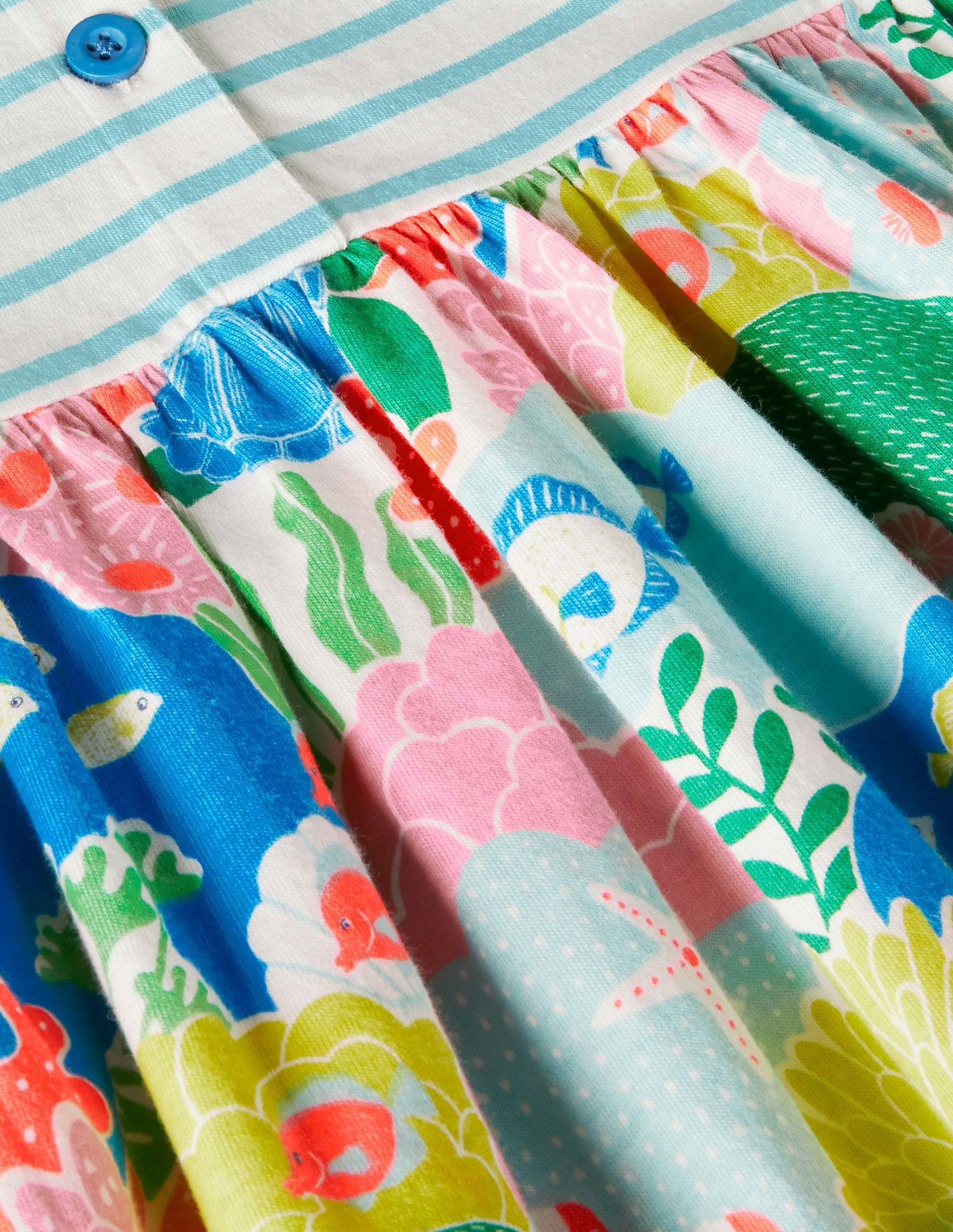 Jerseystufenkleid mit Mustermix-Bunt, Korallenriff-3