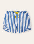 Shorts mit Knotendetail-Elisabethanisches Blau/Weiß