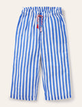 Gemusterte Webculotte-Elisabethanisches Blau/Weiß