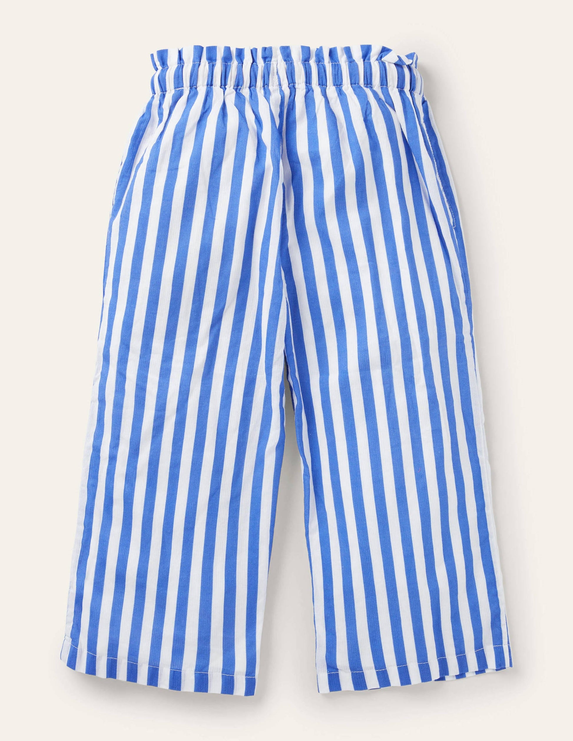 Gemusterte Webculotte-Elisabethanisches Blau/Weiß-2