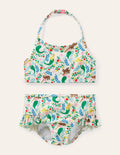 Neckholder-Bikini-Naturweiß, Meerjungfrauen-Garten
