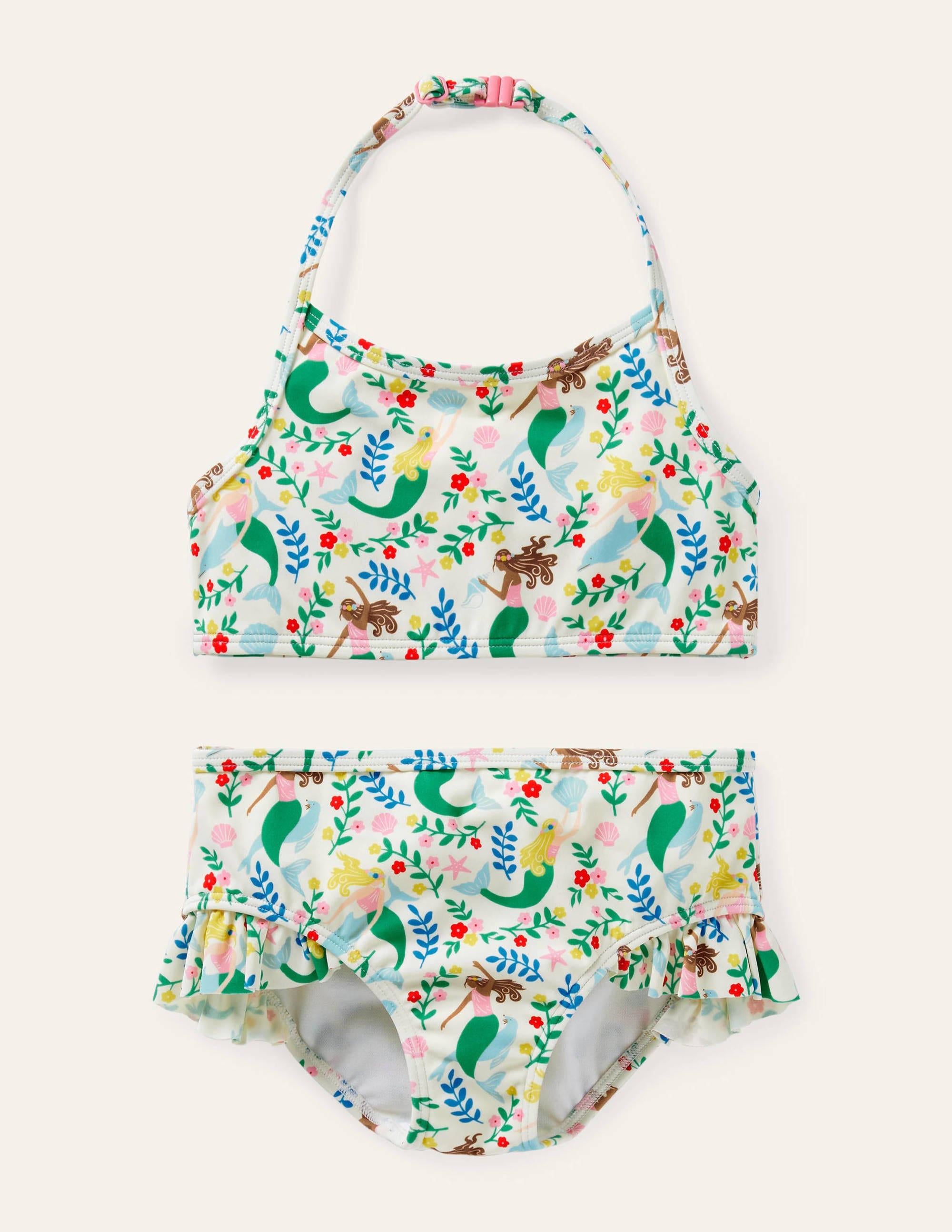 Neckholder-Bikini-Naturweiß, Meerjungfrauen-Garten - Image 1