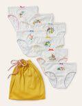 Unterhosen im 7er-Pack-Naturweiß, Blumen- und Haustiermuster