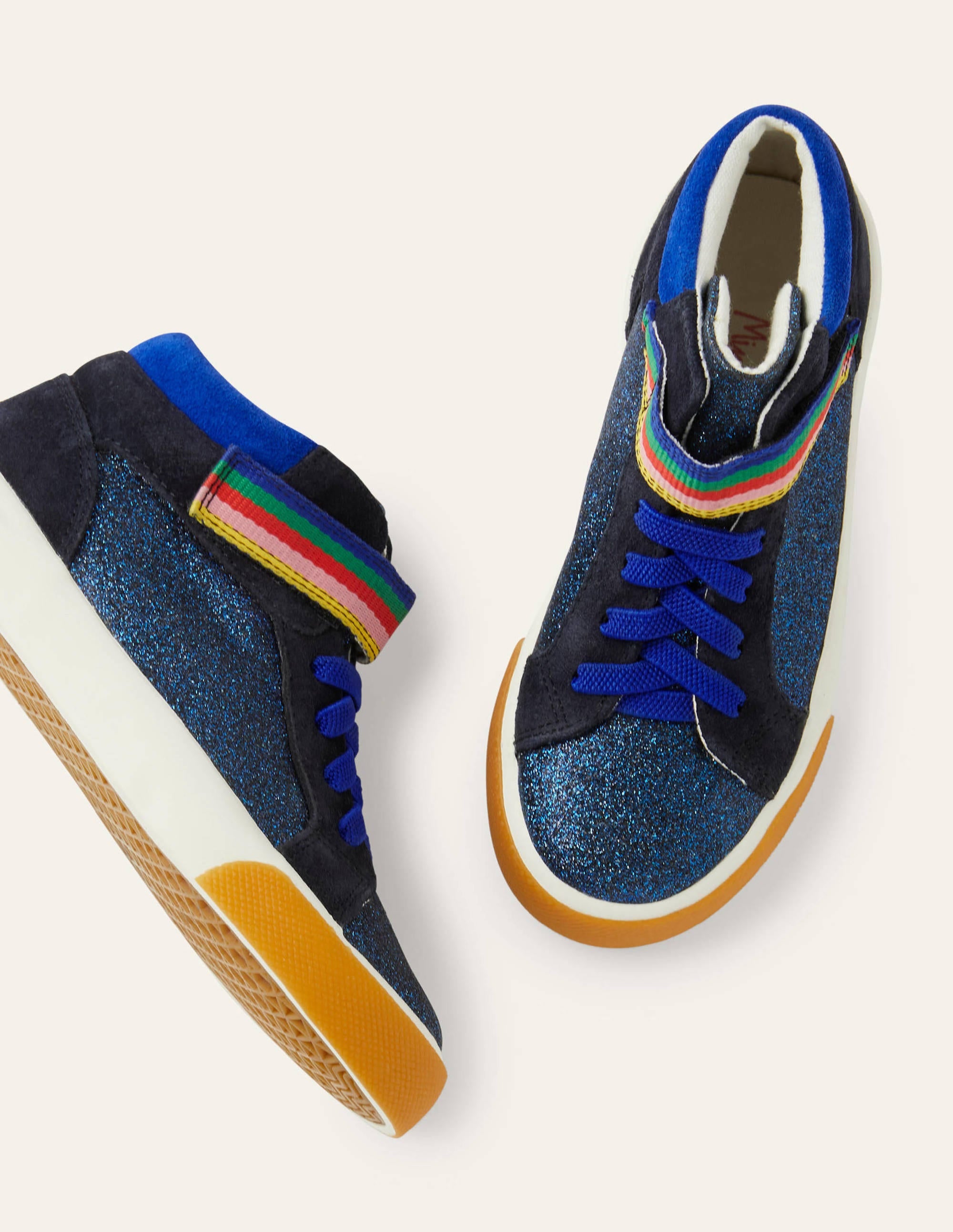 Hochgeschnittene Glitzerschuhe-Blitzblau, Glitzer - Image 1