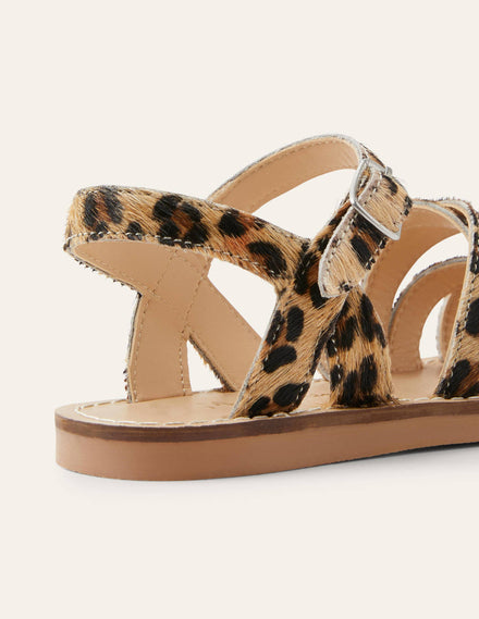 Alltagstaugliche Sandalen-Leopardenmuster