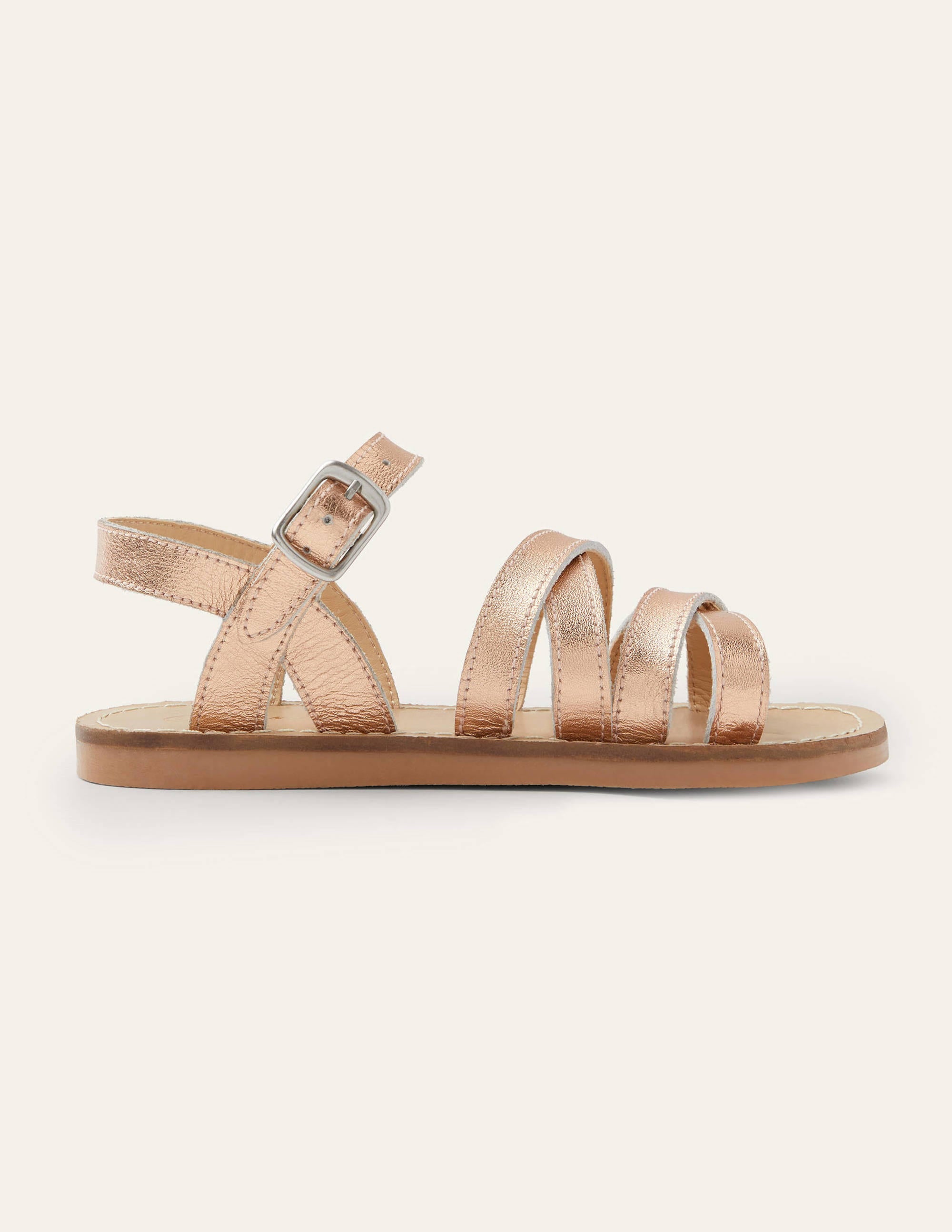 Sandales pour tous les jours-Or rose métallisé - Image 3