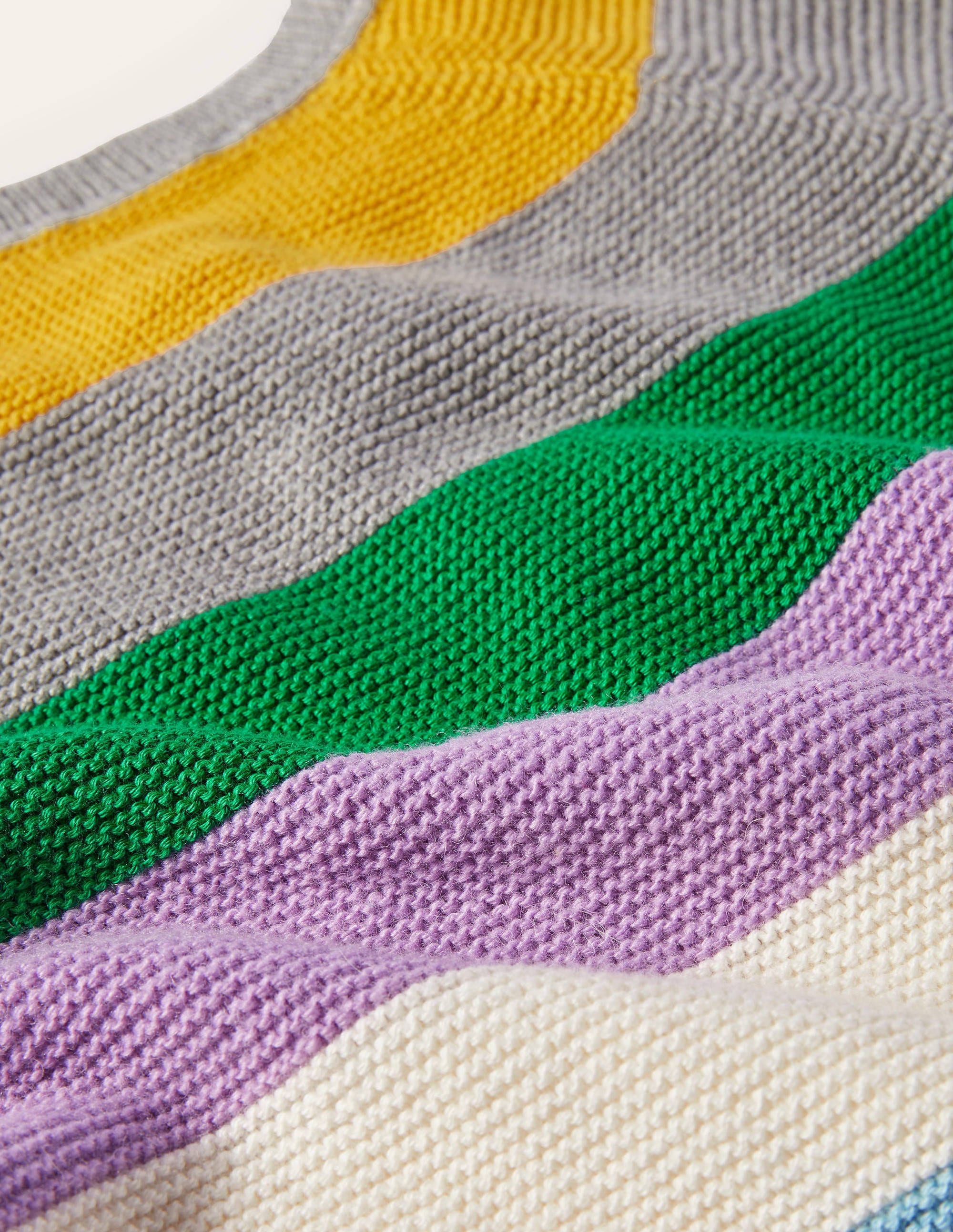 Baumwoll-Kaschmir-Cardigan-Bunt, Gestreift - Image 3