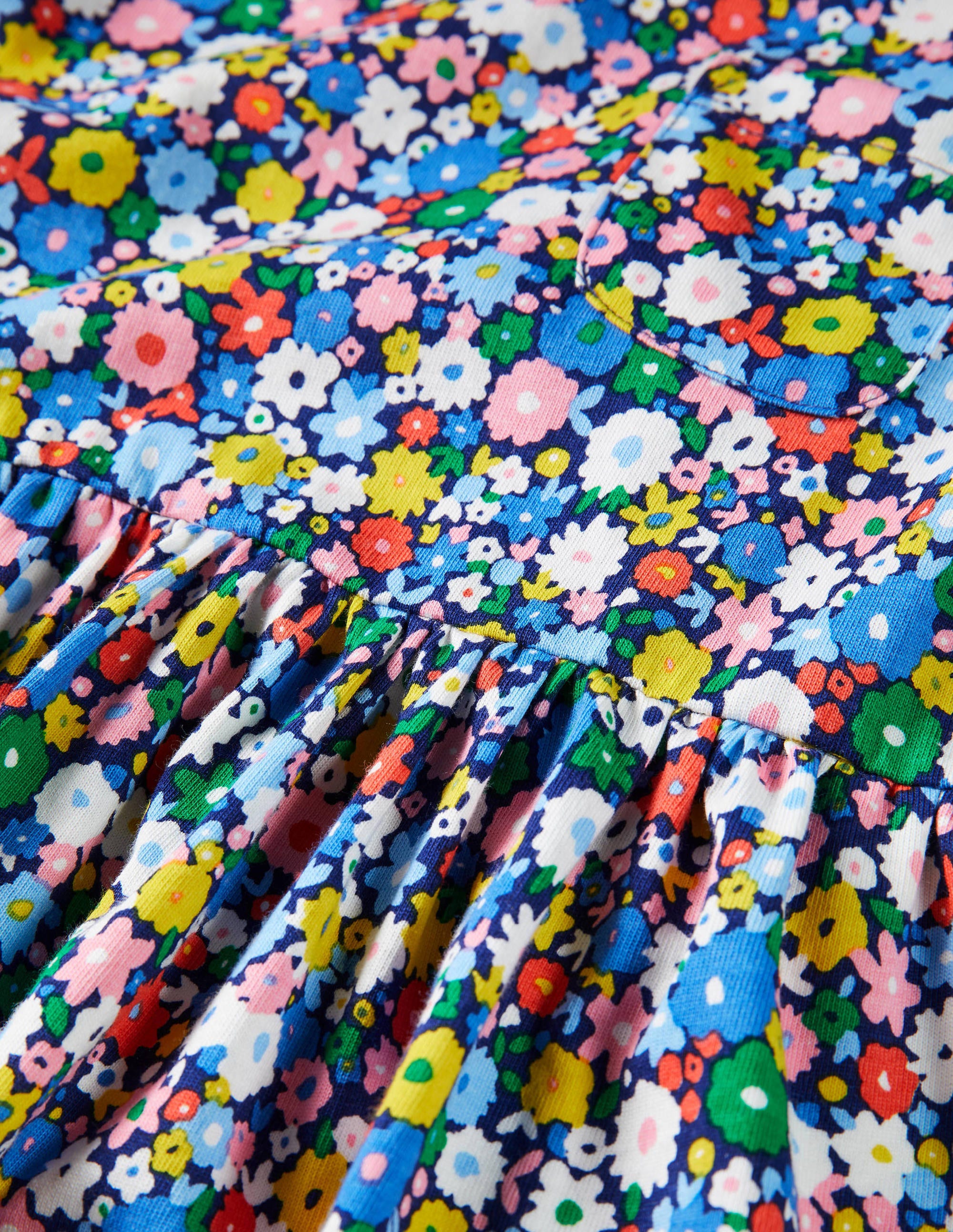 Robe fun en jersey-Champ de fleurs bleu élisabéthain - Image 3